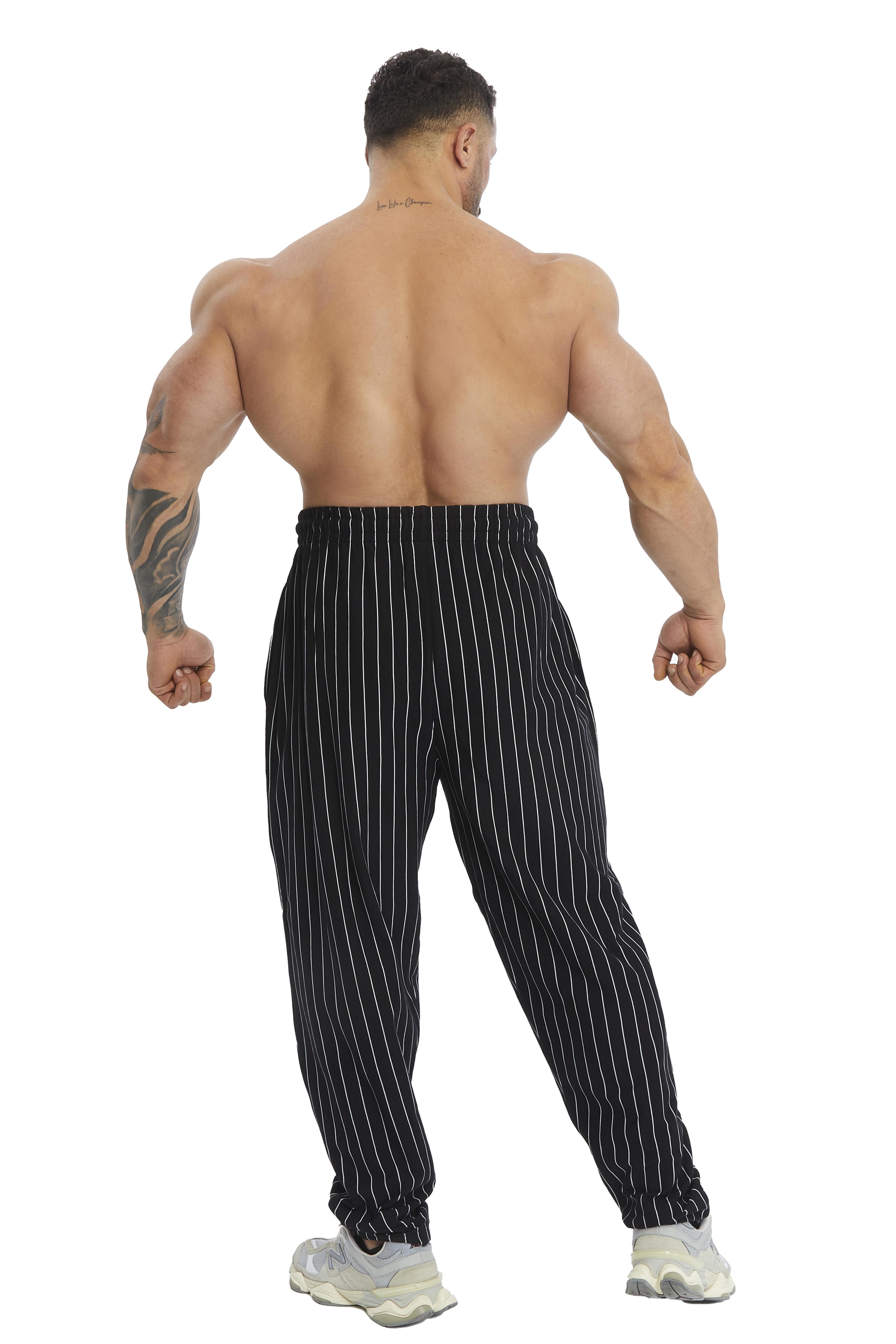 Loose Fit İnce Çizgili Yazlık Eşofman Altı Big Sam PNT1408