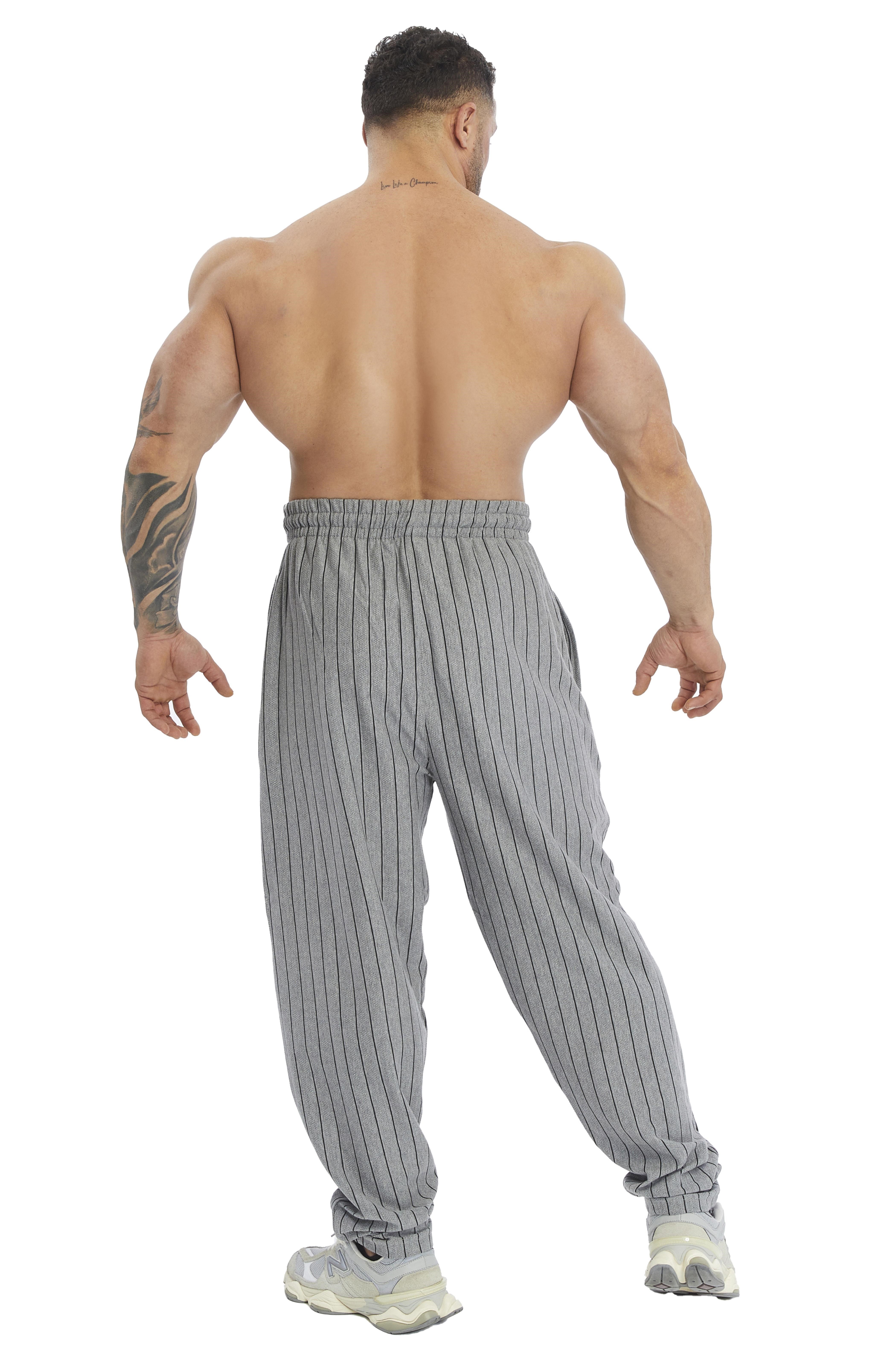 Loose Fit İnce Çizgili Yazlık Eşofman Altı Big Sam PNT1408