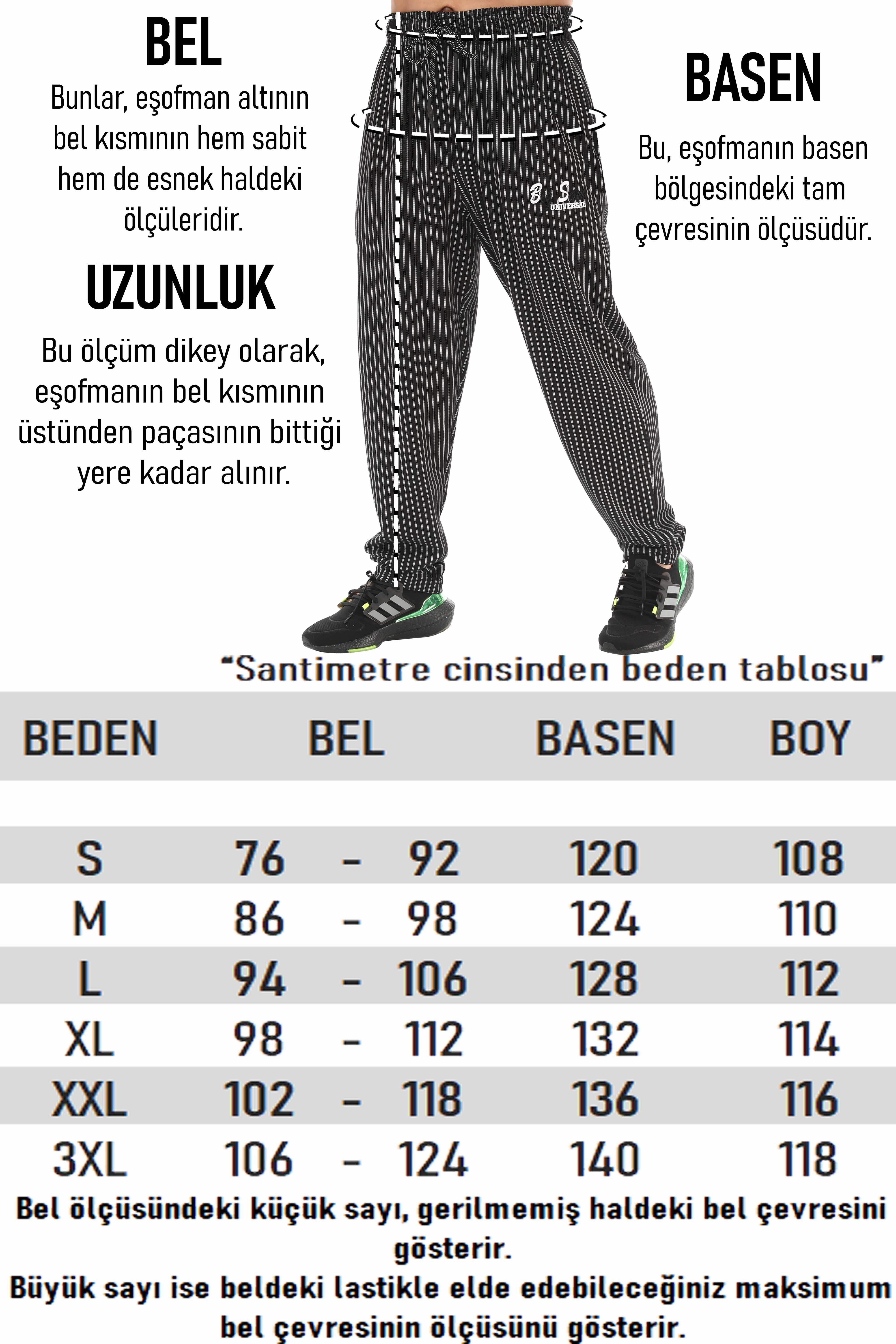 Loose Fit Mevsimlik Eşofman Altı, Pamuklu Gym Pantolon Big Sam 1193