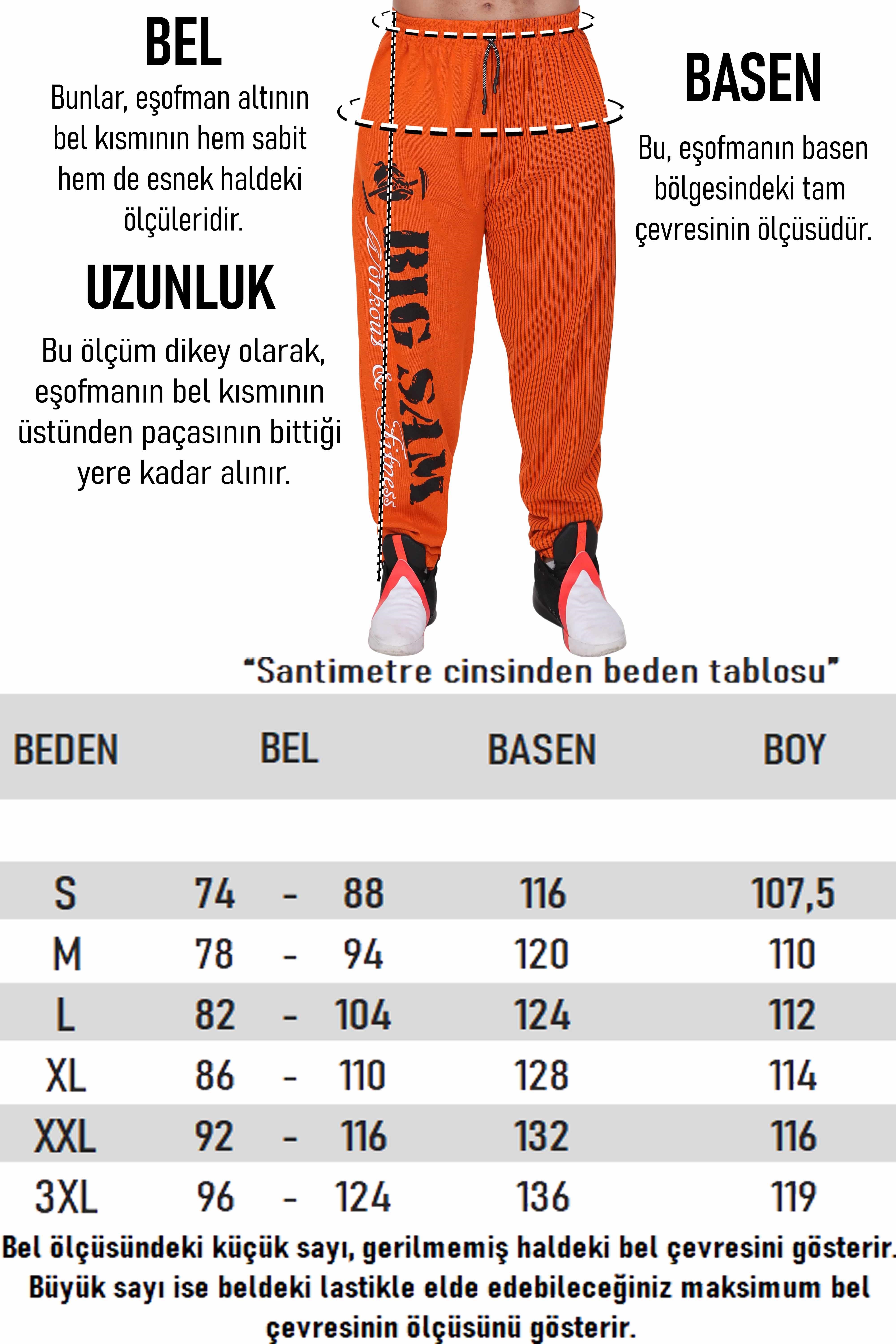 Loose Fit Mevsimlik Eşofman Altı, Pamuklu Body Pantolon Big Sam 1171