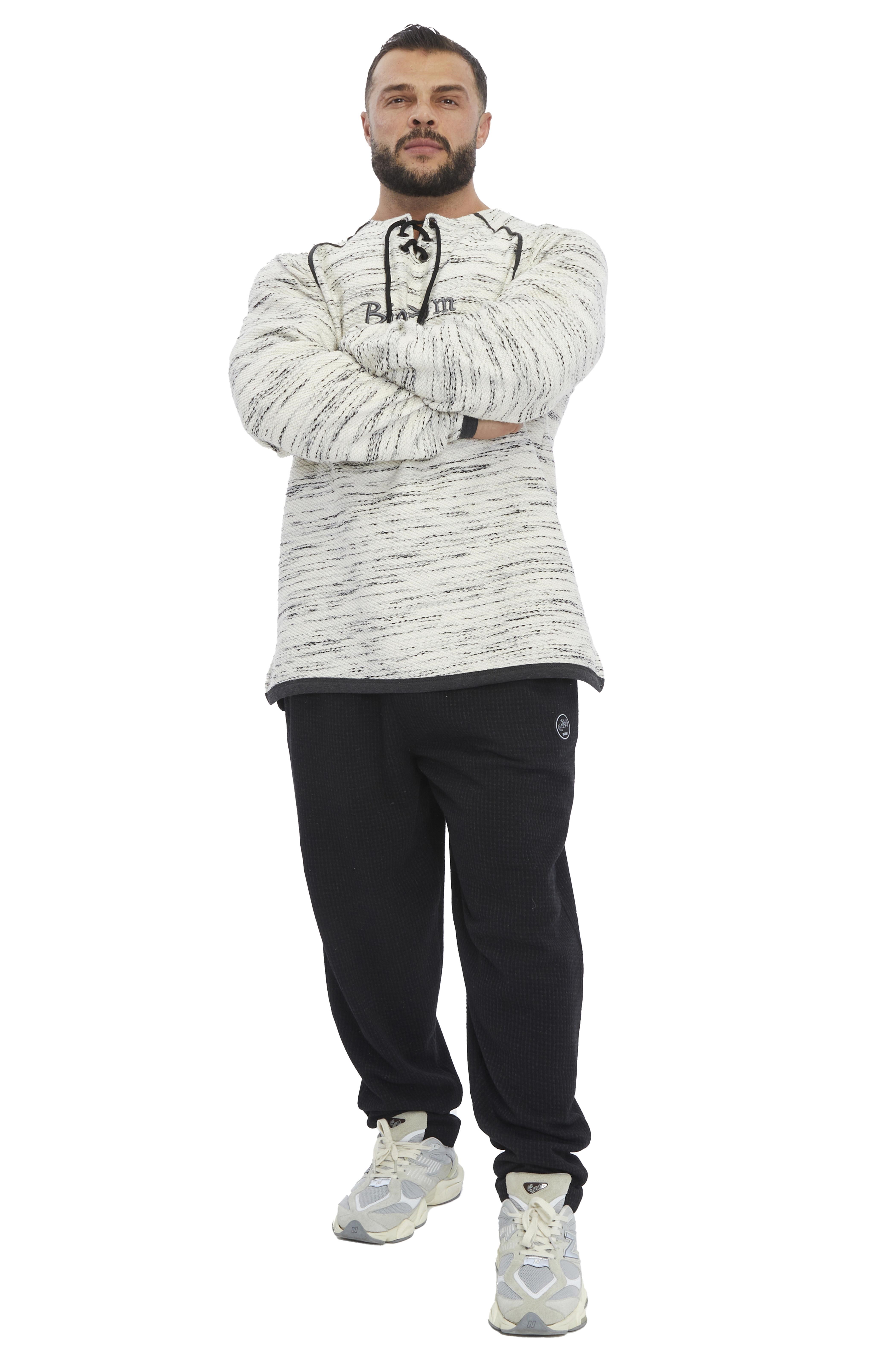 Örgü Dokulu Reglan Kol Kışlık Sweatshirt Big Sam 4627