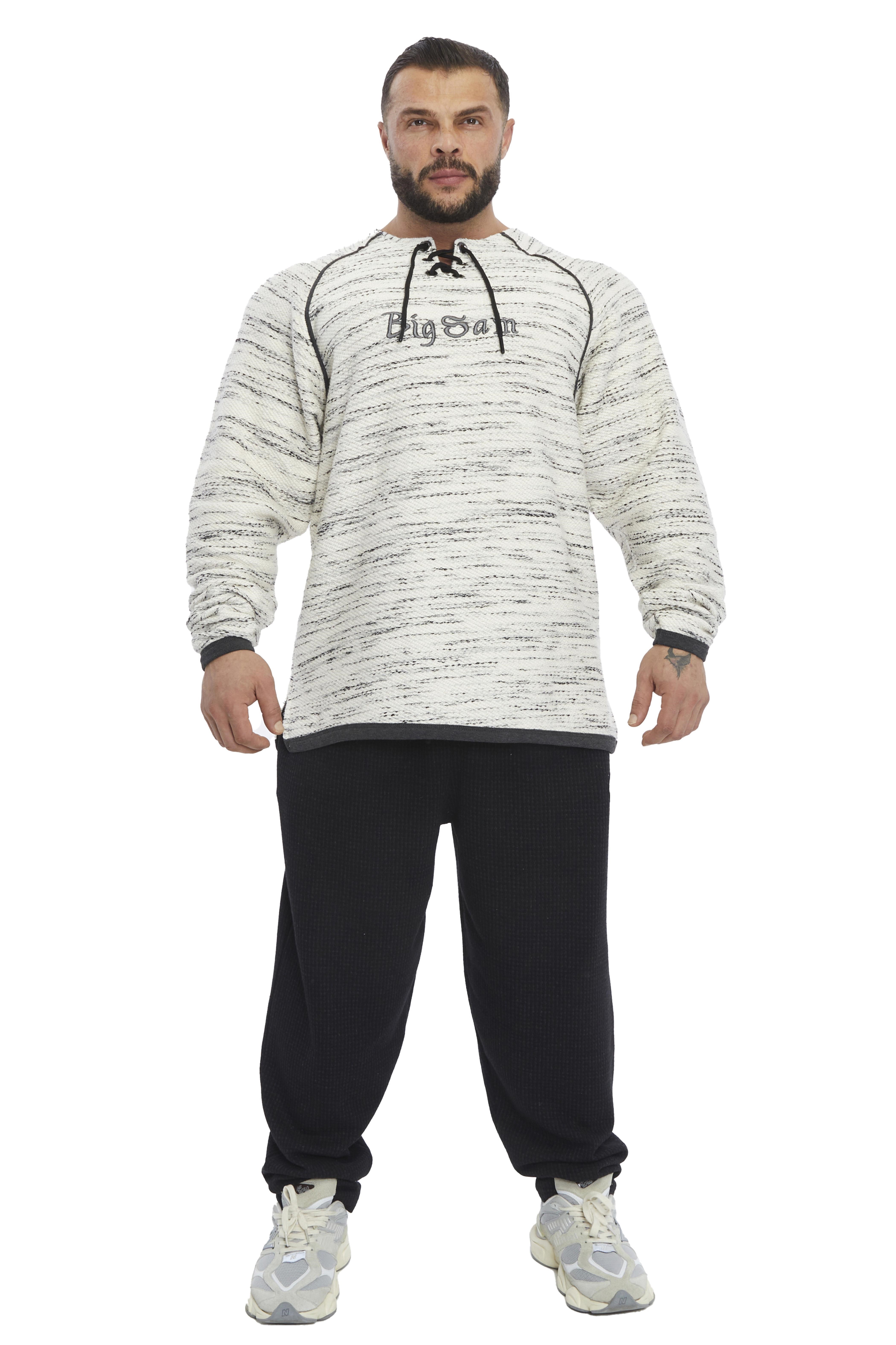 Örgü Dokulu Reglan Kol Kışlık Sweatshirt Big Sam 4627