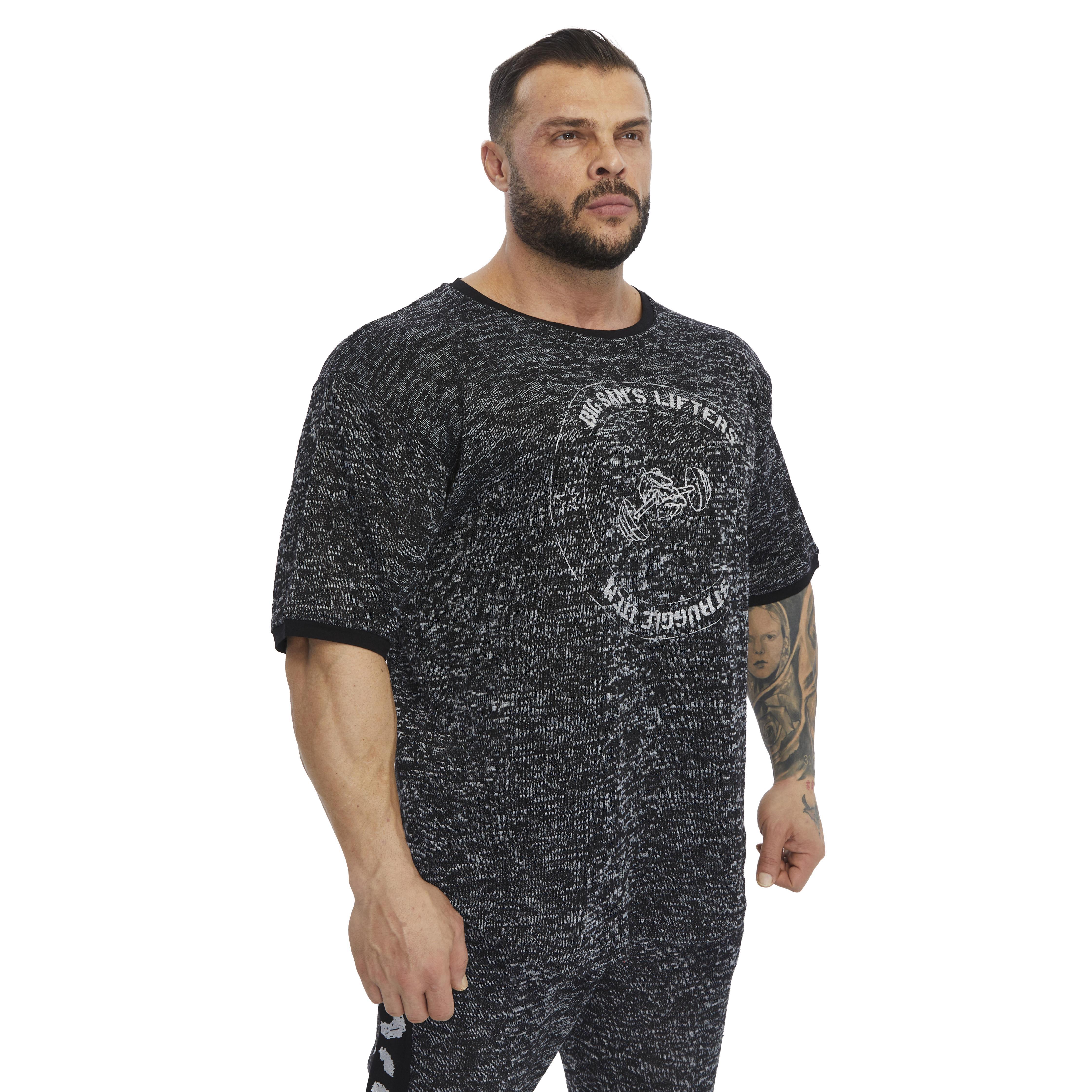 Oversize Antrenman Gym T-shirt Silver Rag Top Big Sam 3321