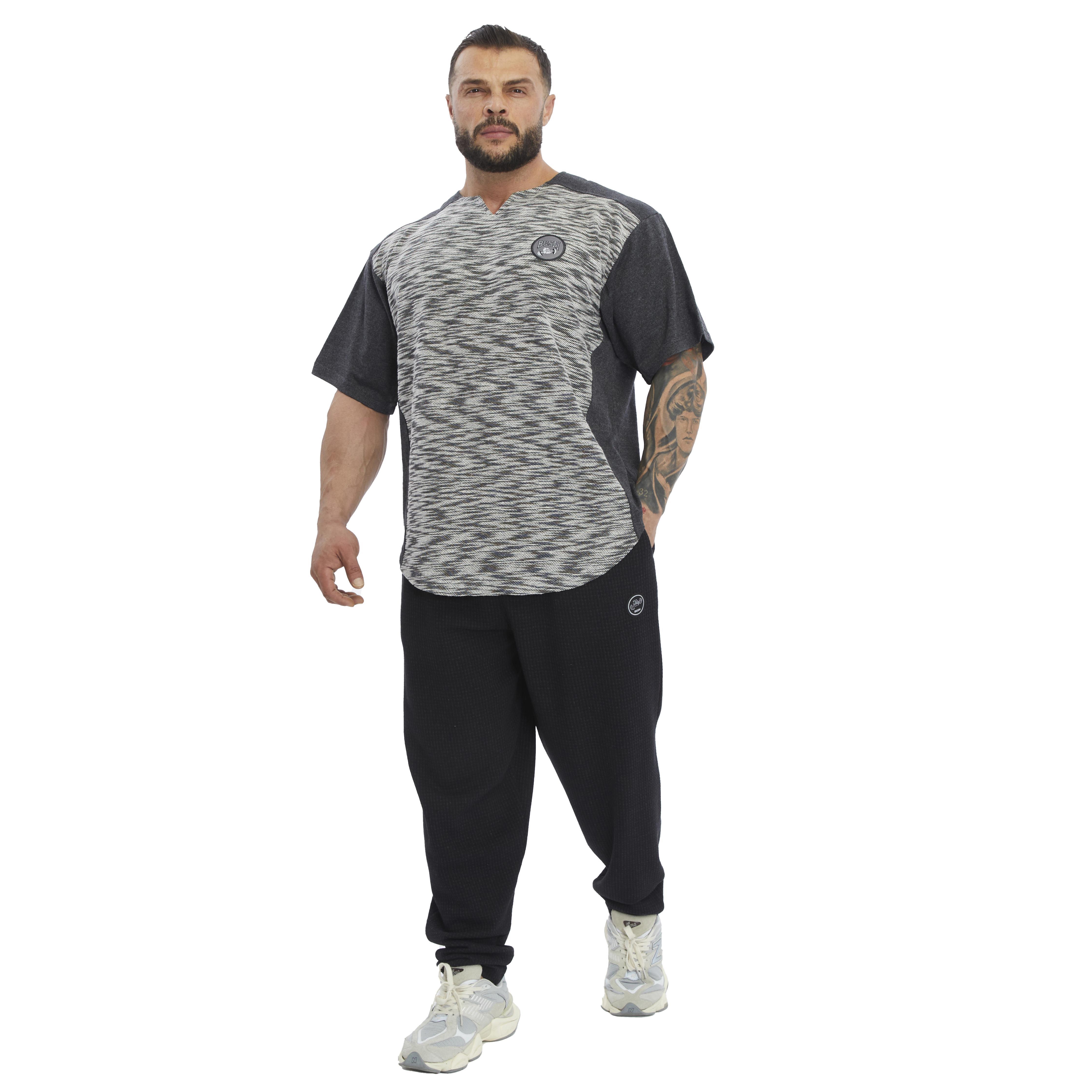 Oversize Antrenman T-shirt Parçalı Rag Top BGSM 3319