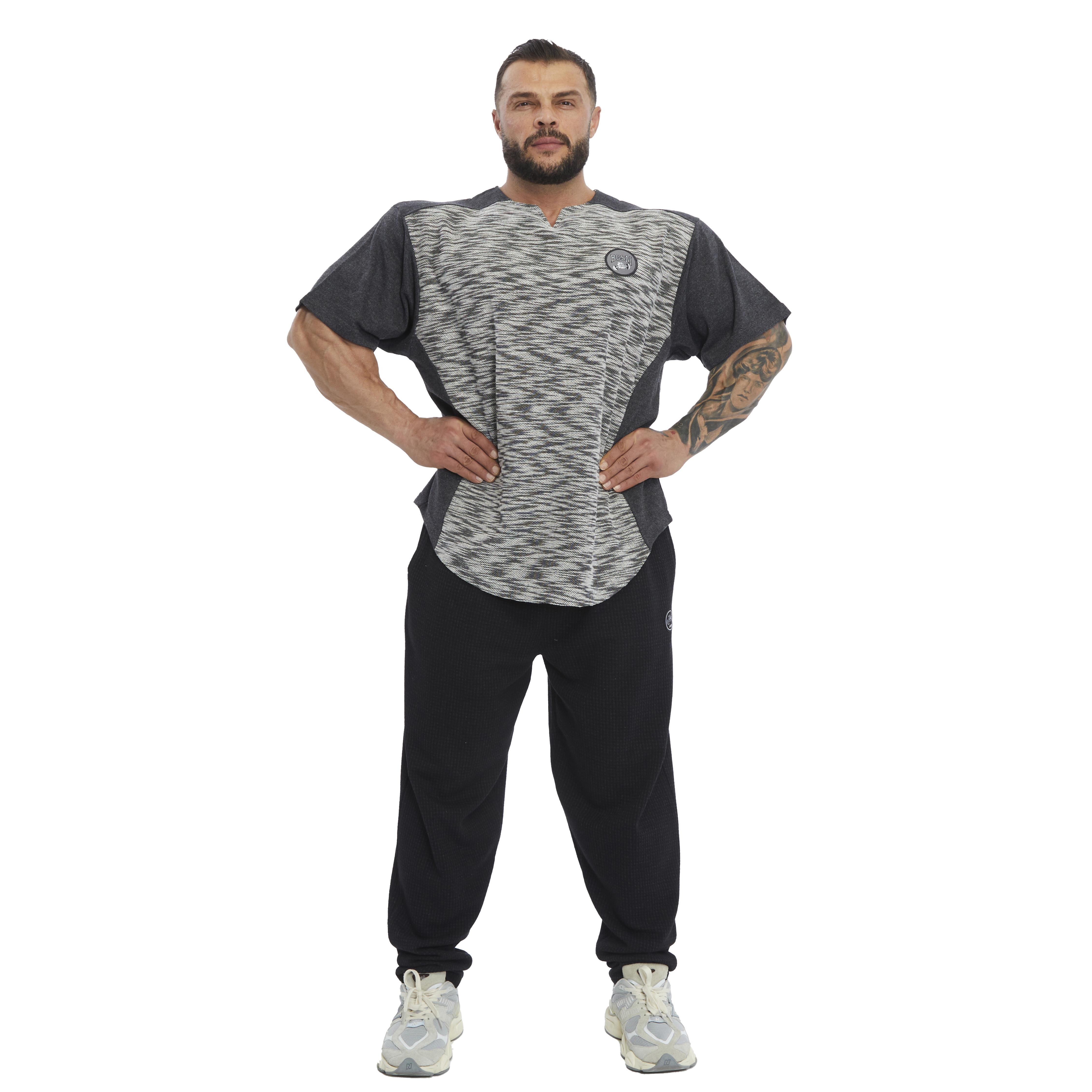 Oversize Antrenman T-shirt Parçalı Rag Top BGSM 3319