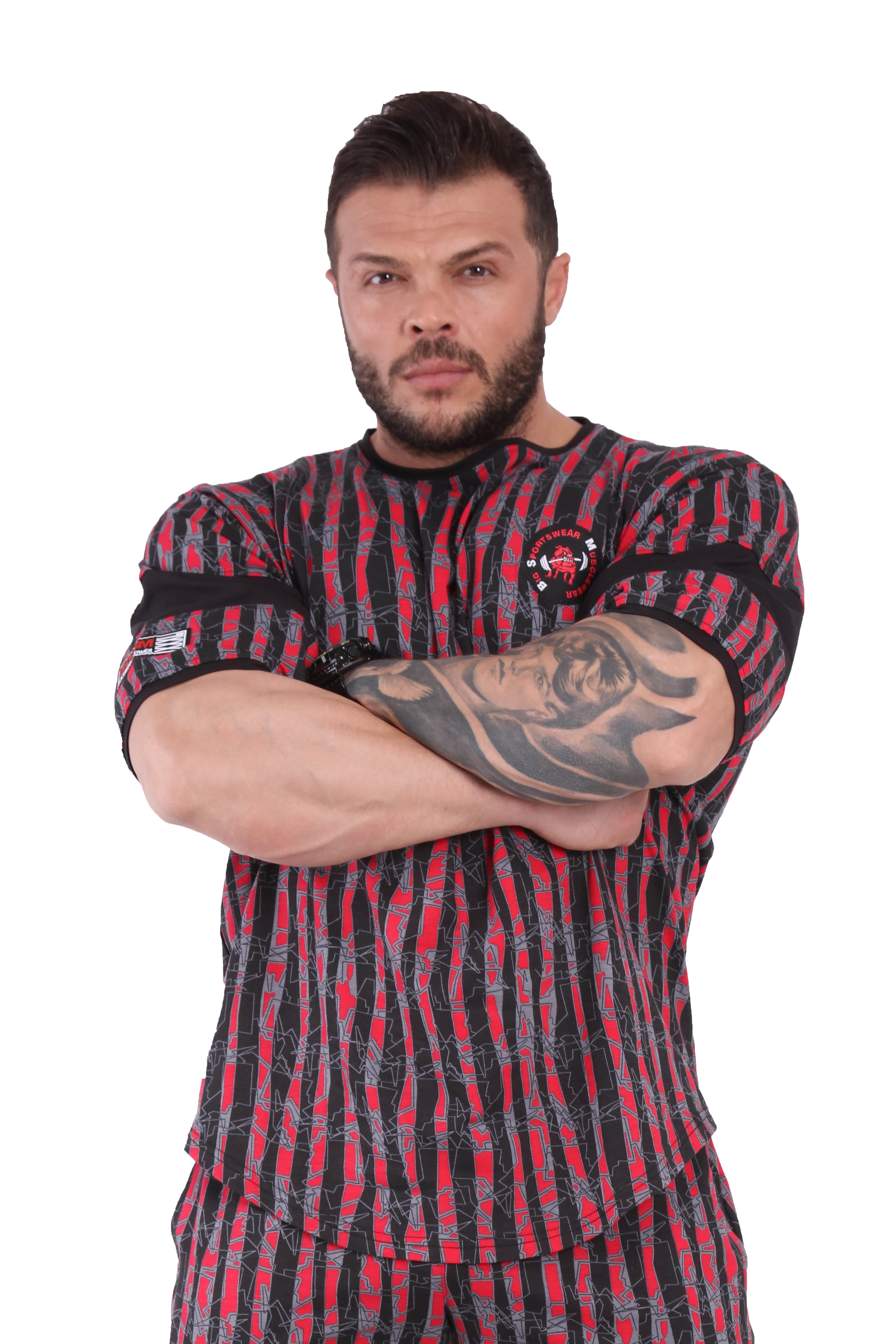 Oversize Bodybuilding Gym Rag Top T-shirt Big Sam 3292