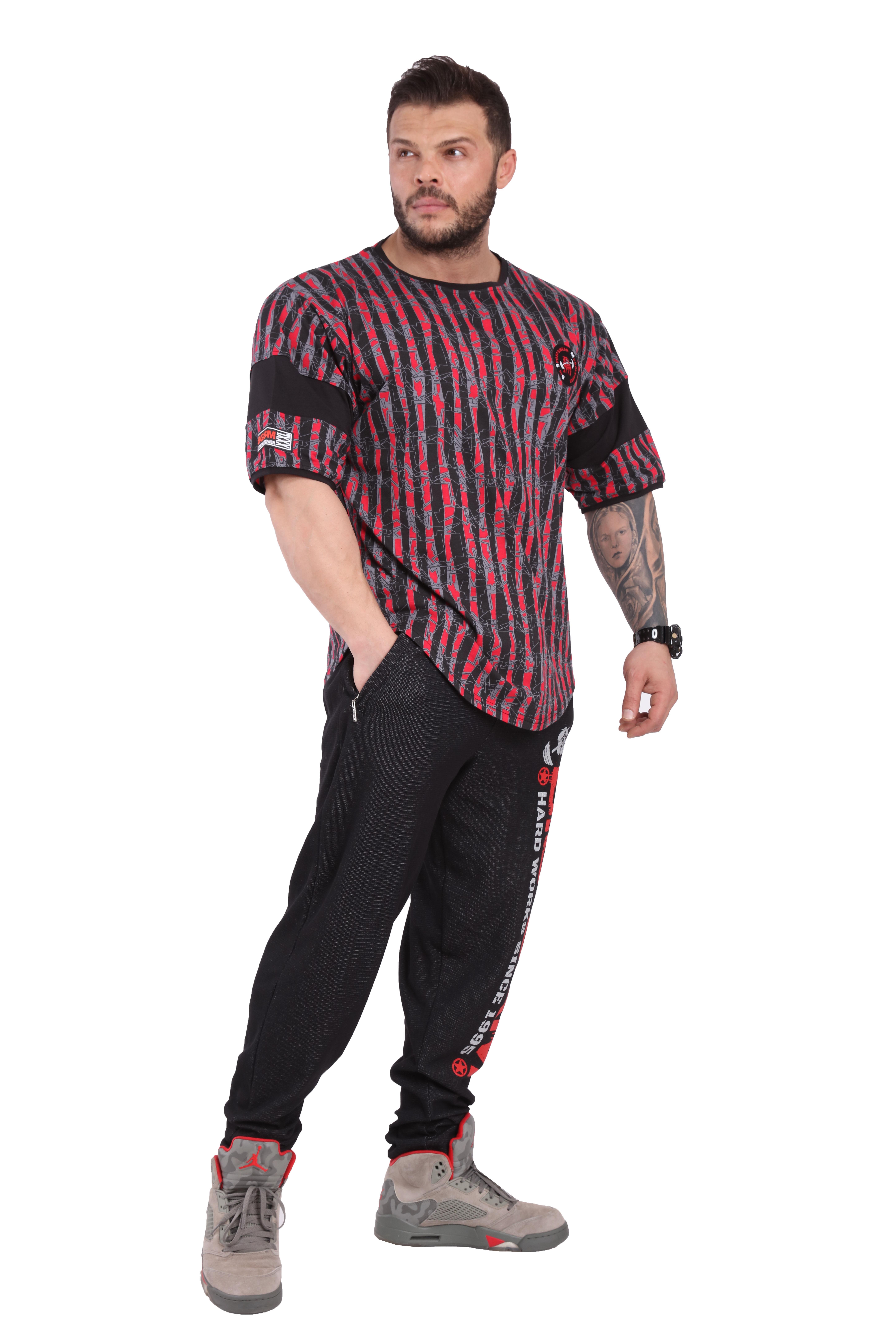 Oversize Bodybuilding Gym Rag Top T-shirt Big Sam 3292