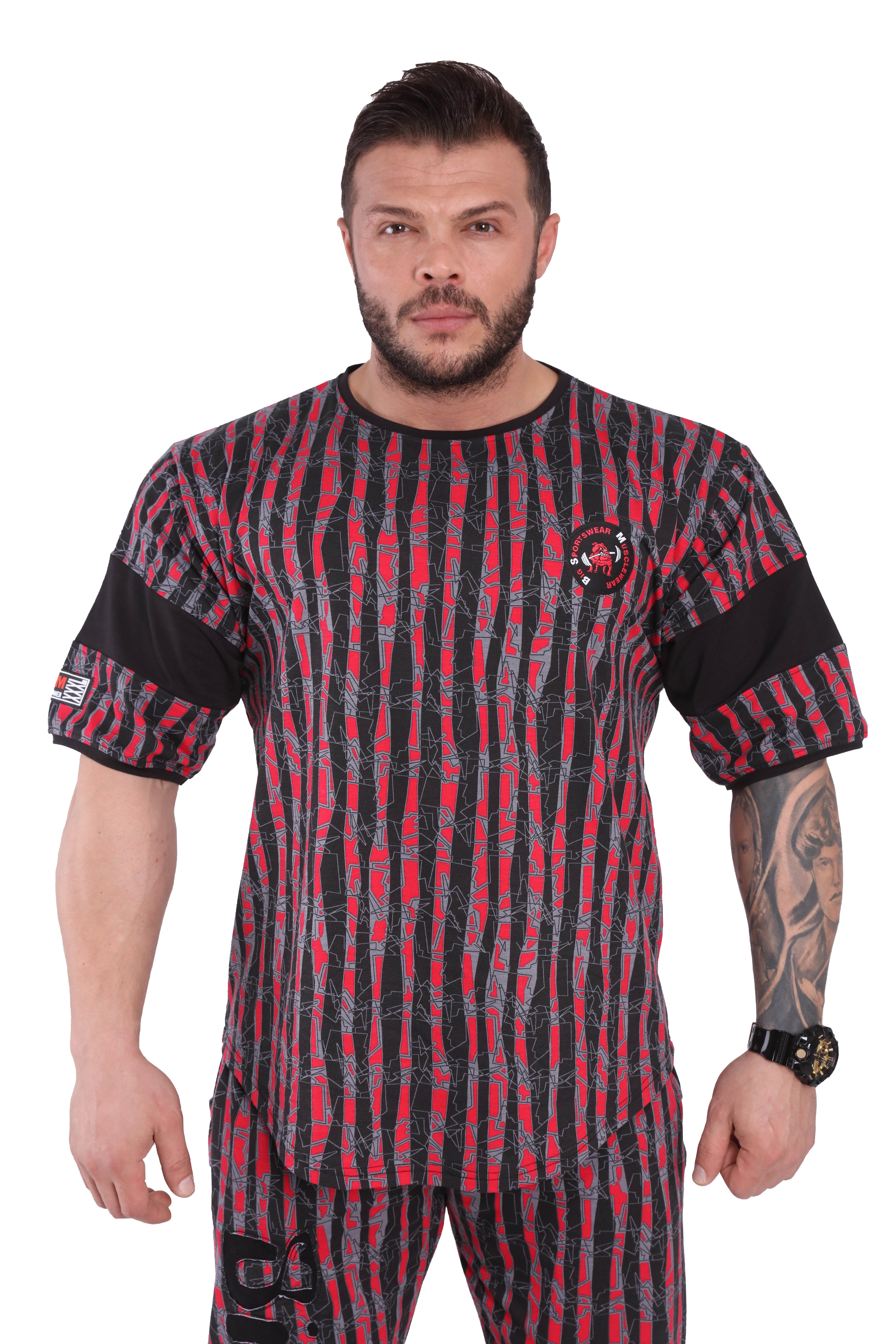 Oversize Bodybuilding Gym Rag Top T-shirt Big Sam 3292