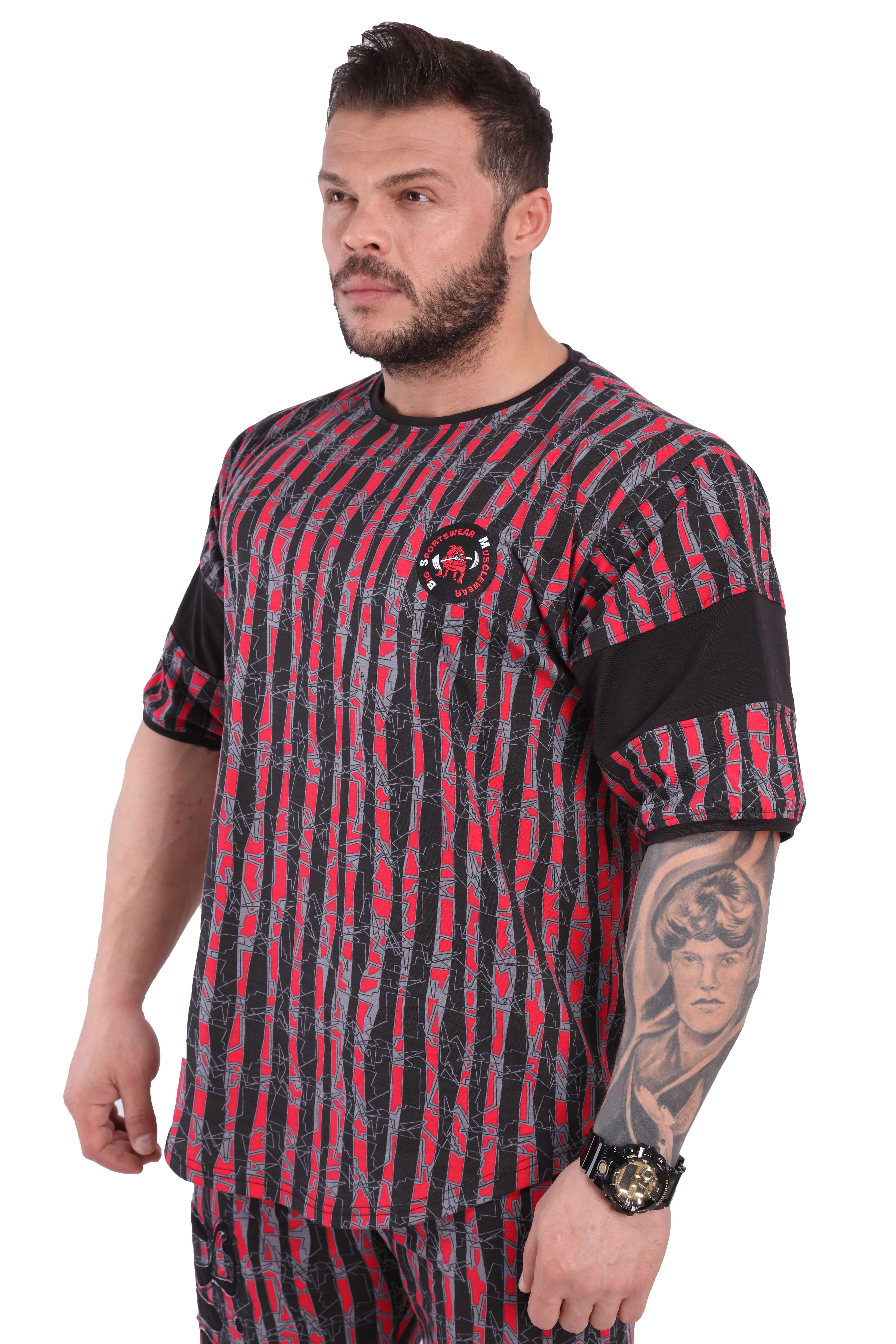 Oversize Bodybuilding Gym Rag Top T-shirt Big Sam 3292