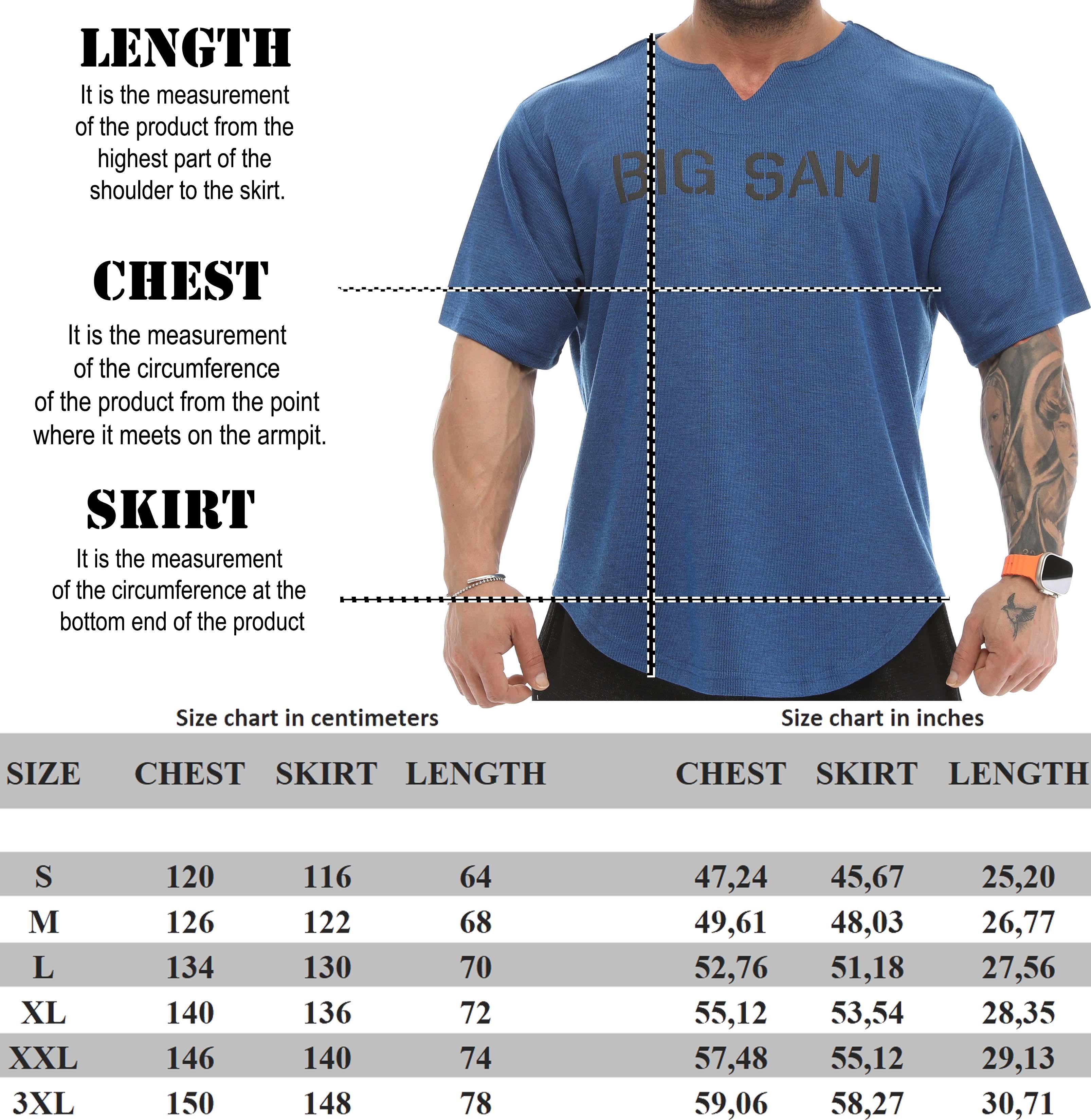 Oversize Bodybuilding Rag Top T-shirt Big Sam 3332