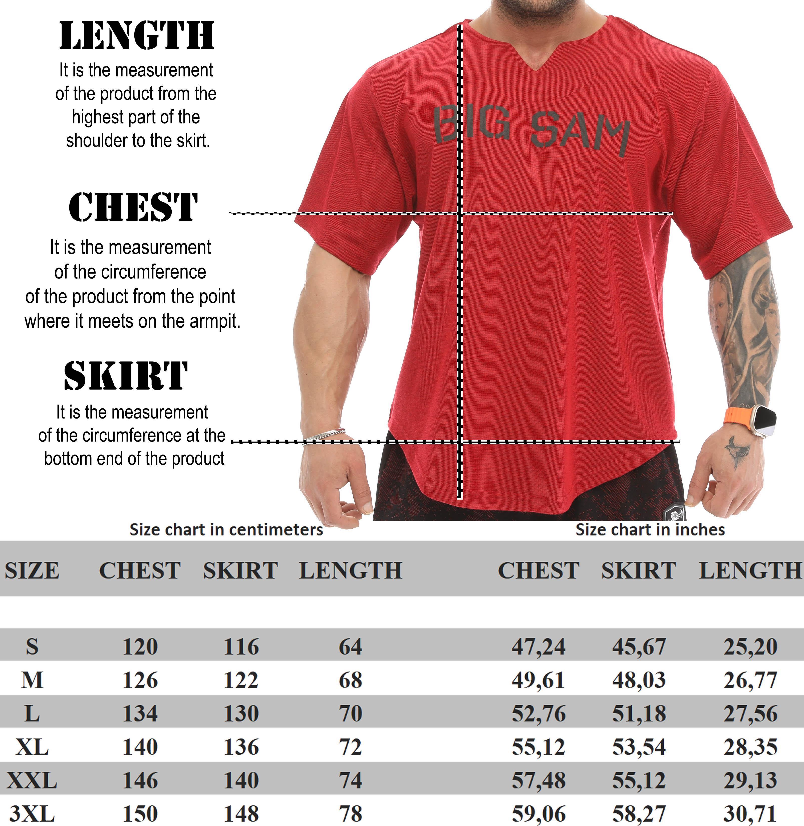 Oversize Bodybuilding Rag Top T-shirt Big Sam 3332