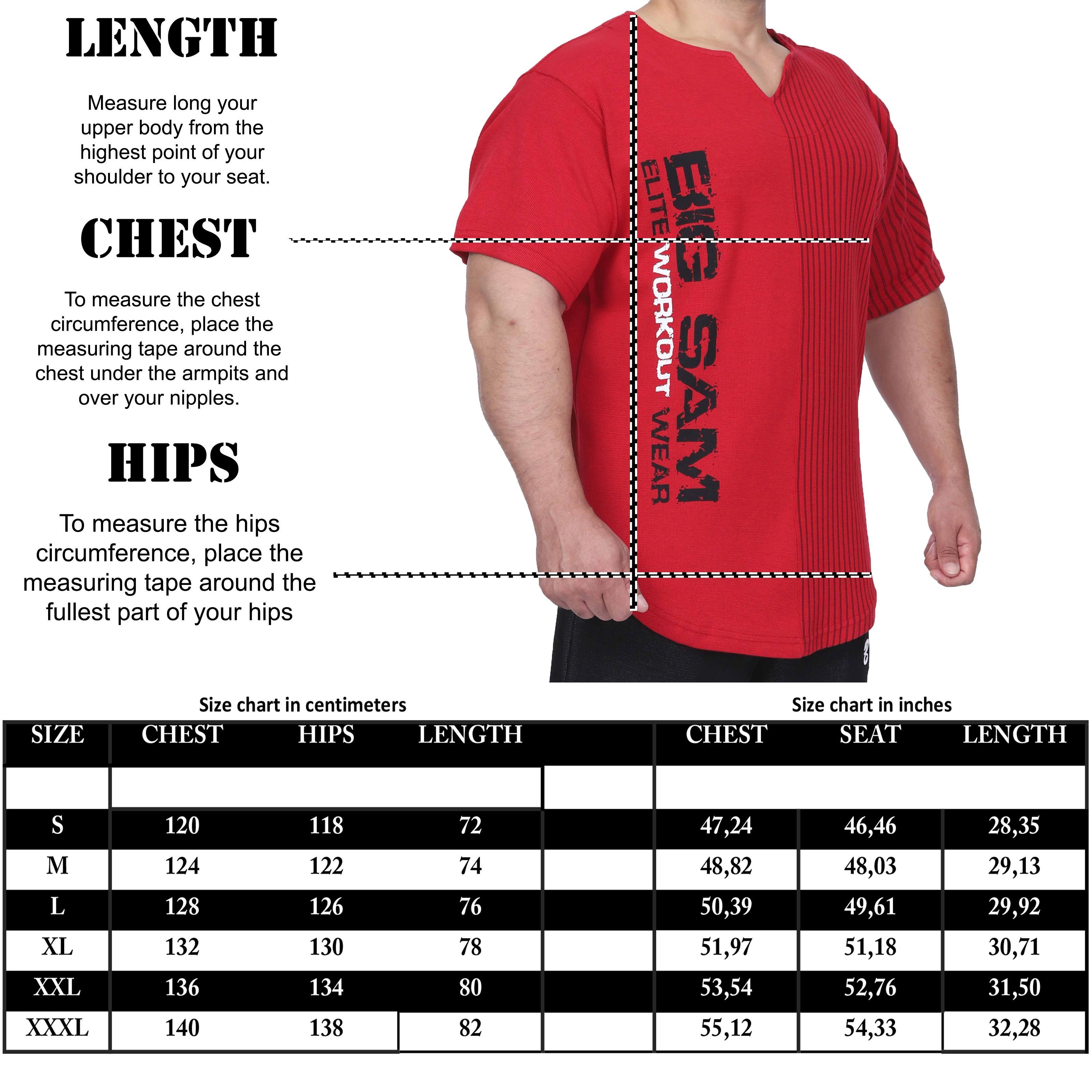 Oversize Bodybuilding Rag Top T-shirt Big Sam 3248