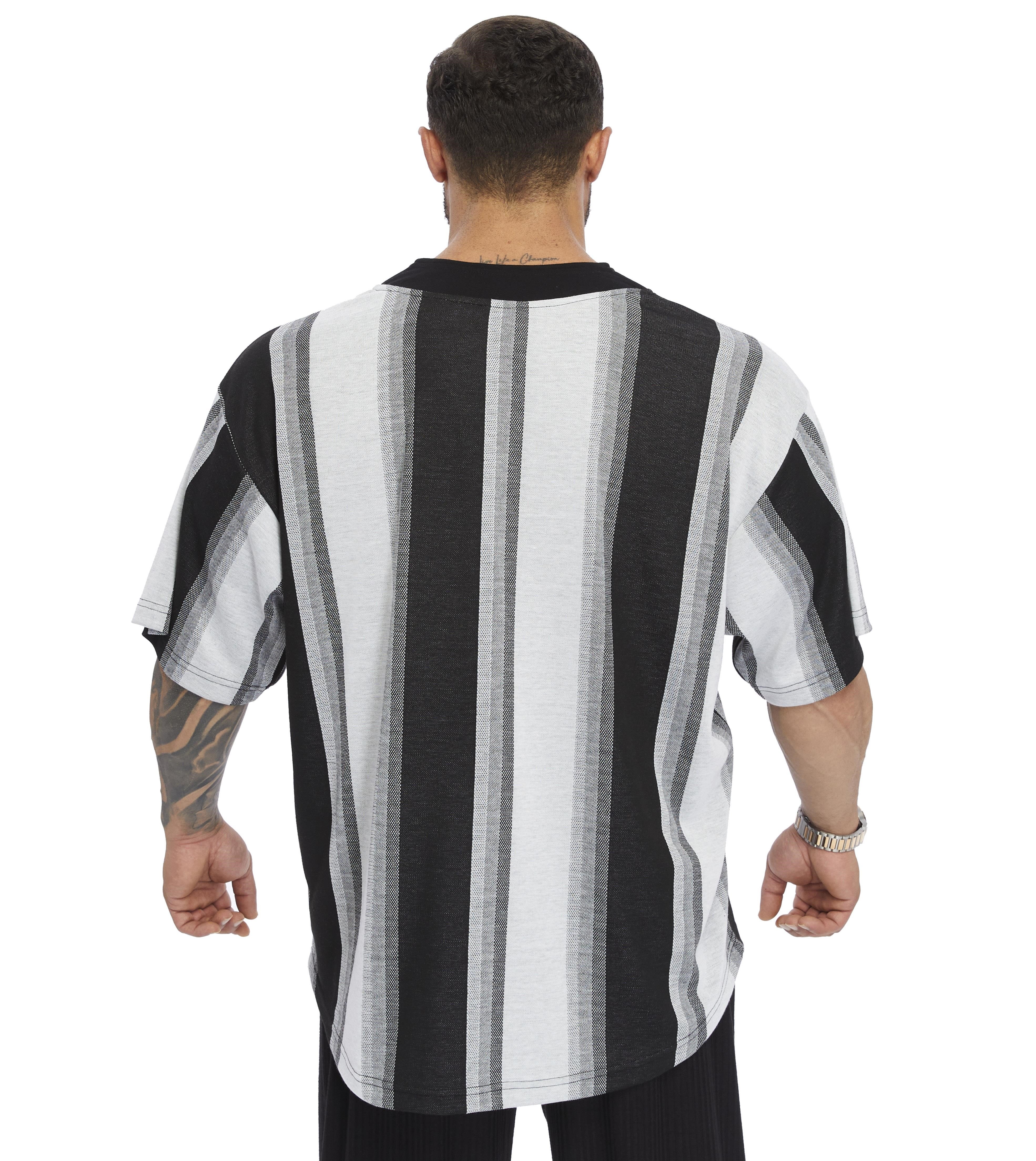 Oversize Çizgili Rag Top T-shirt BGSM 3362