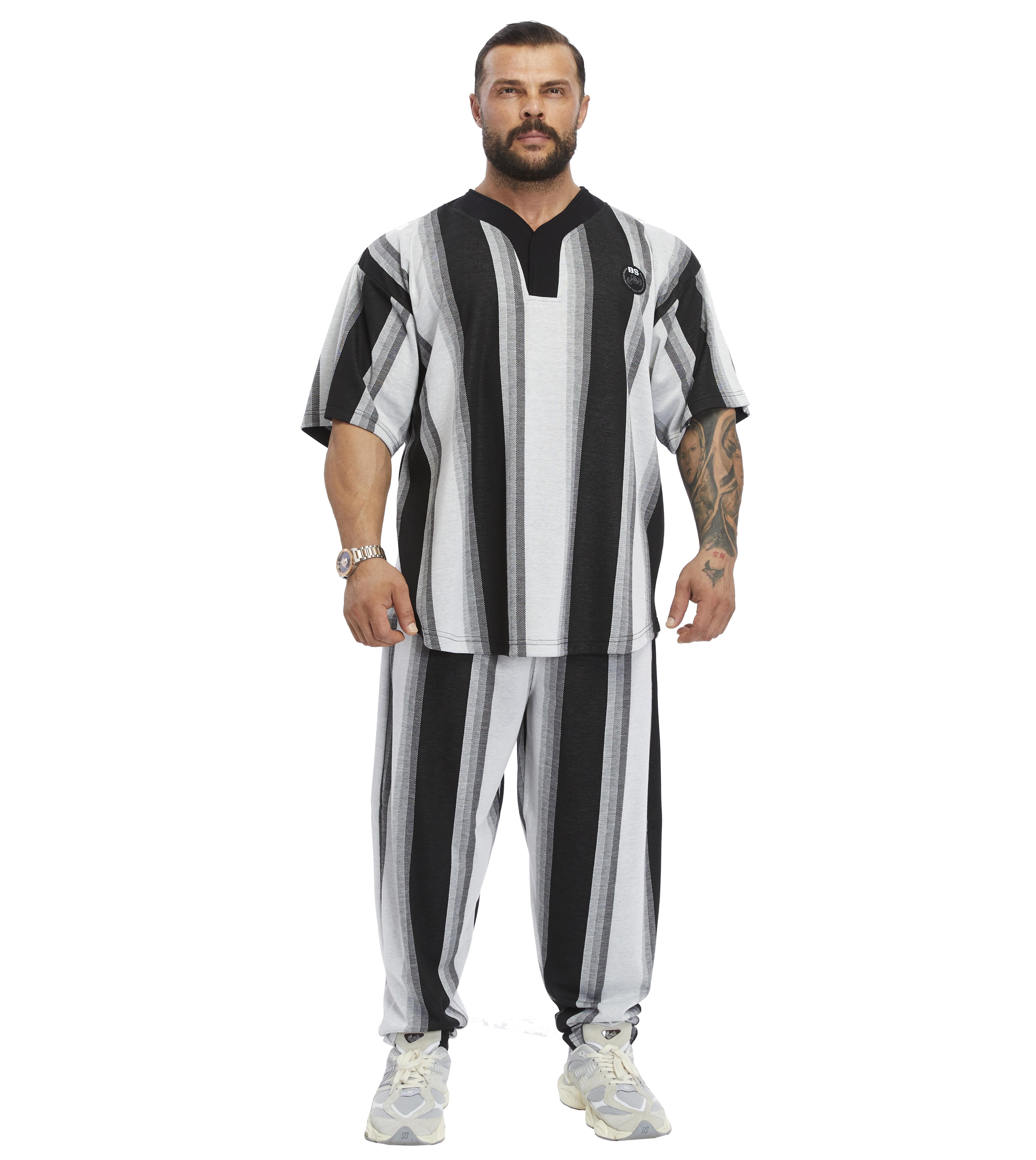 Oversize Çizgili Rag Top T-shirt BGSM 3362