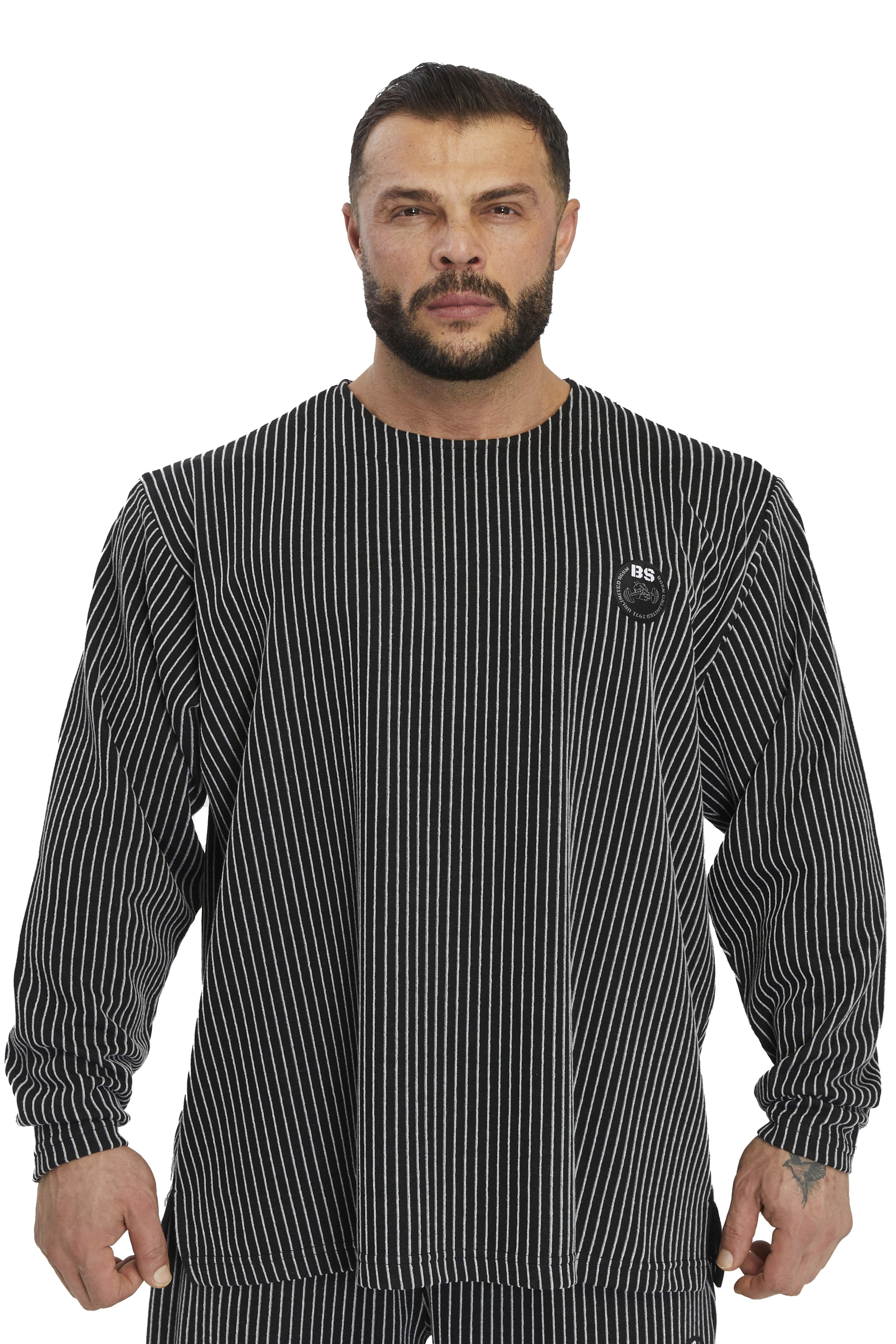 Oversize Çizgili Sweatshirt BGSM 4737