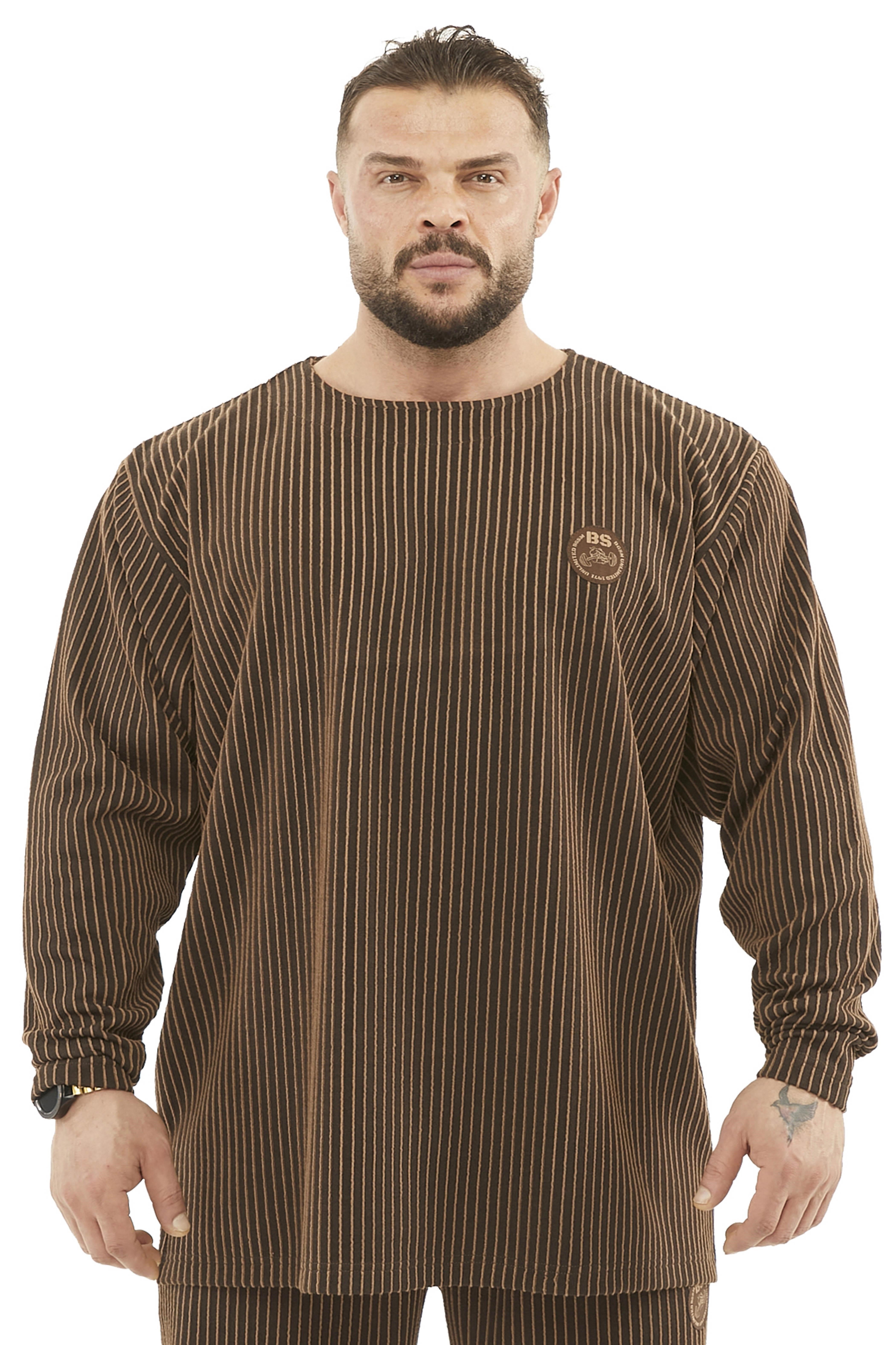 Oversize Çizgili Sweatshirt BGSM 4737