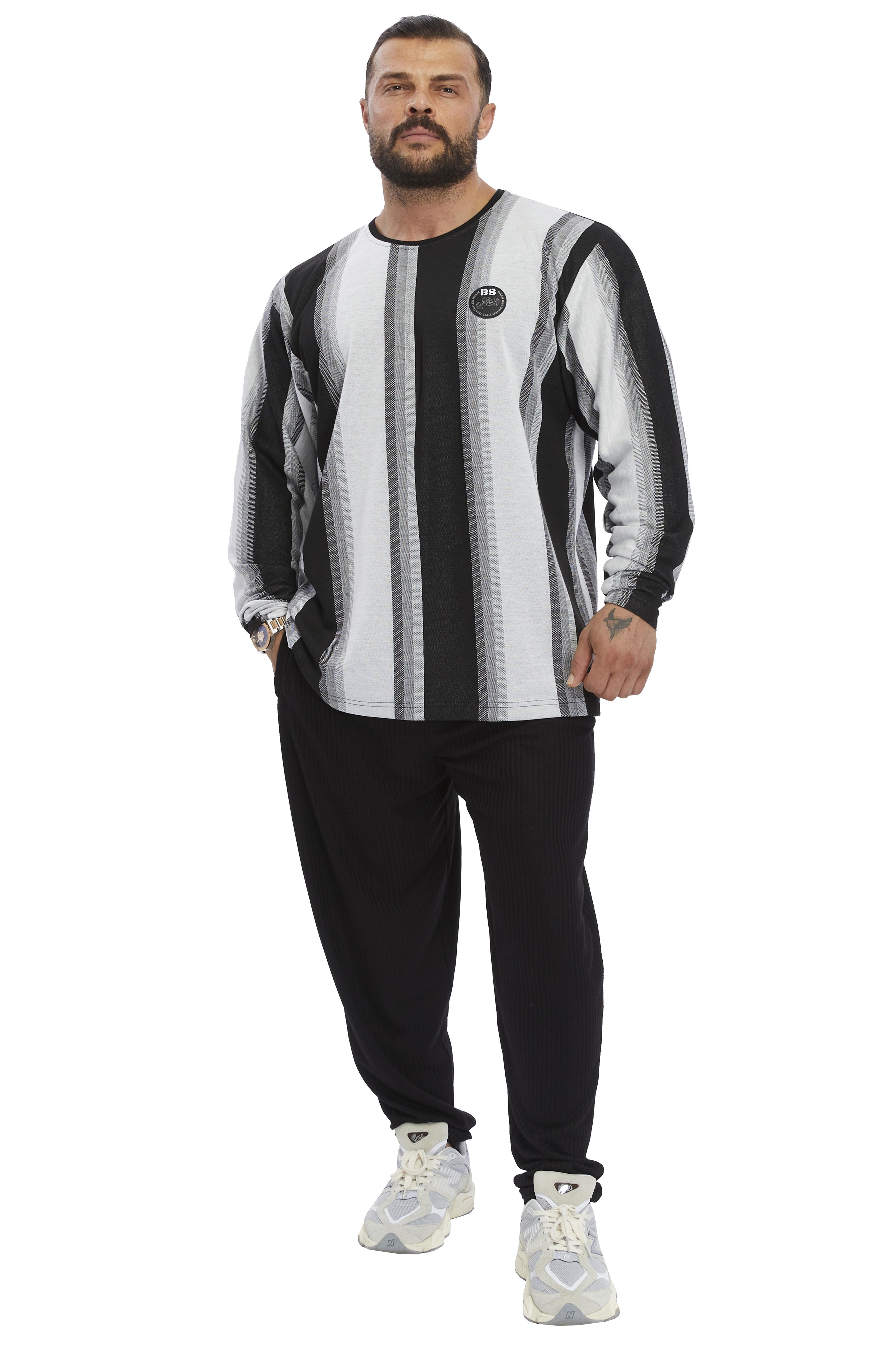 Oversize Çizgili Sweatshirt BGSM 4742