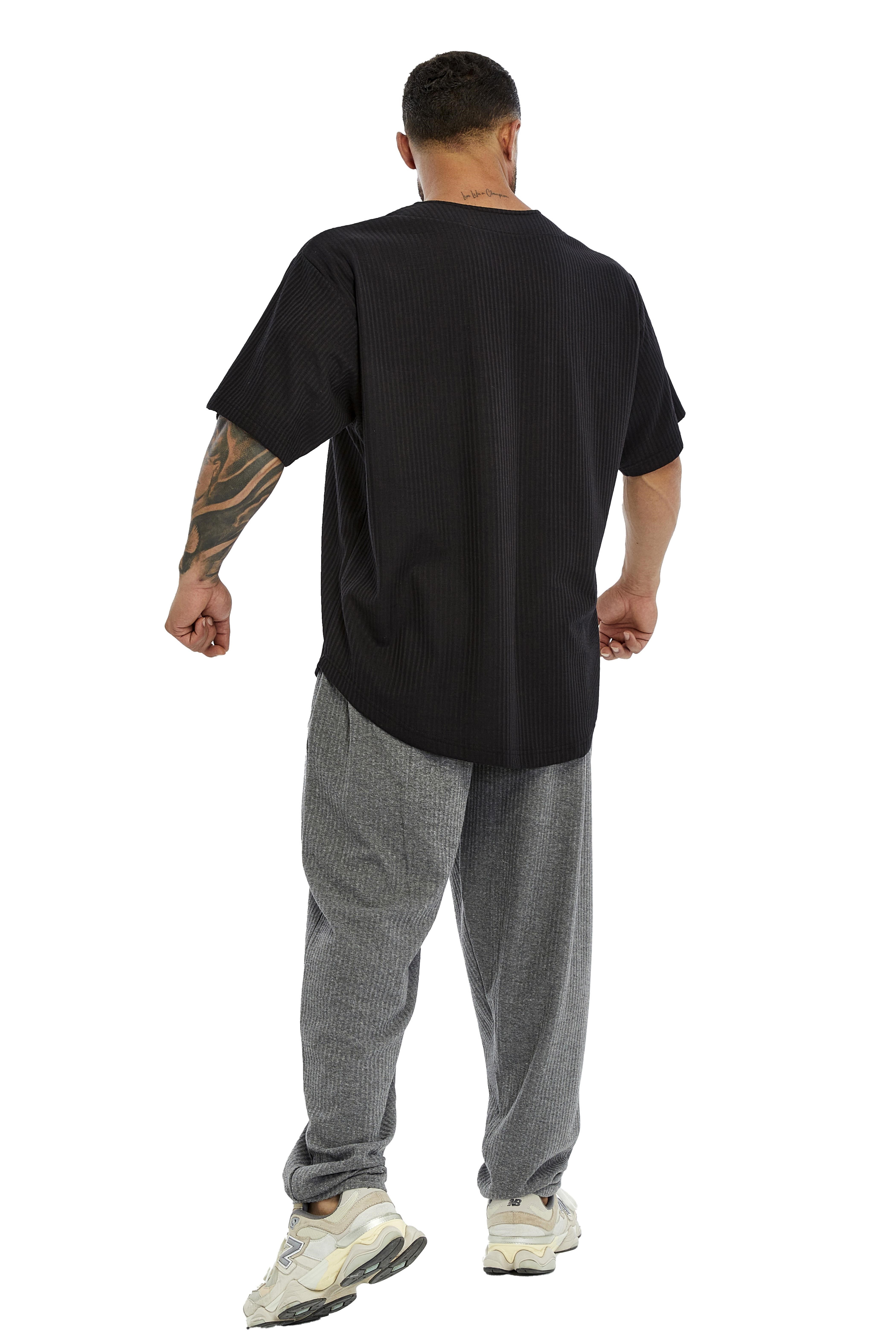 Oversize Dokulu Pamuk T-shirt BGSM 3383