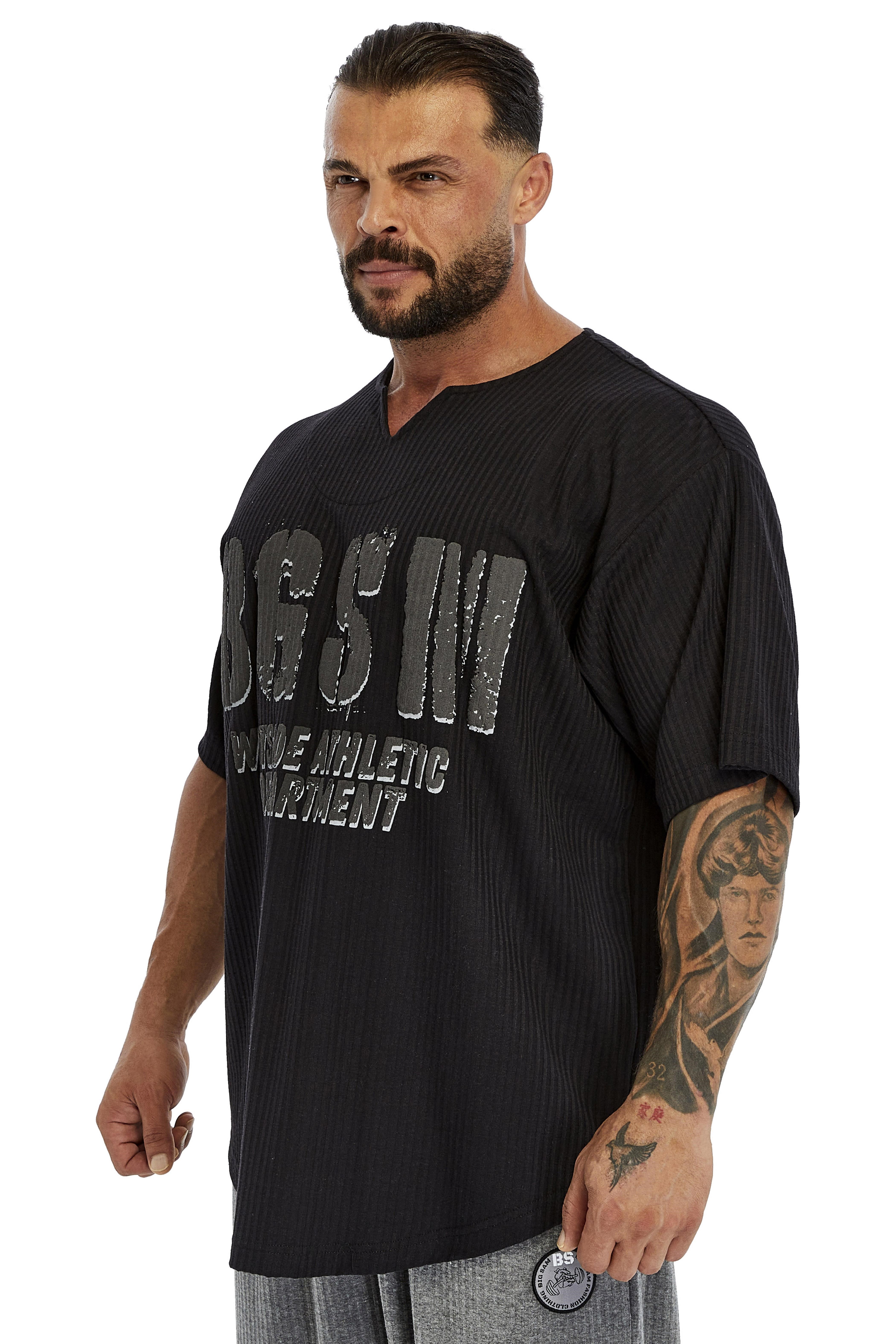 Oversize Dokulu Pamuk T-shirt BGSM 3383