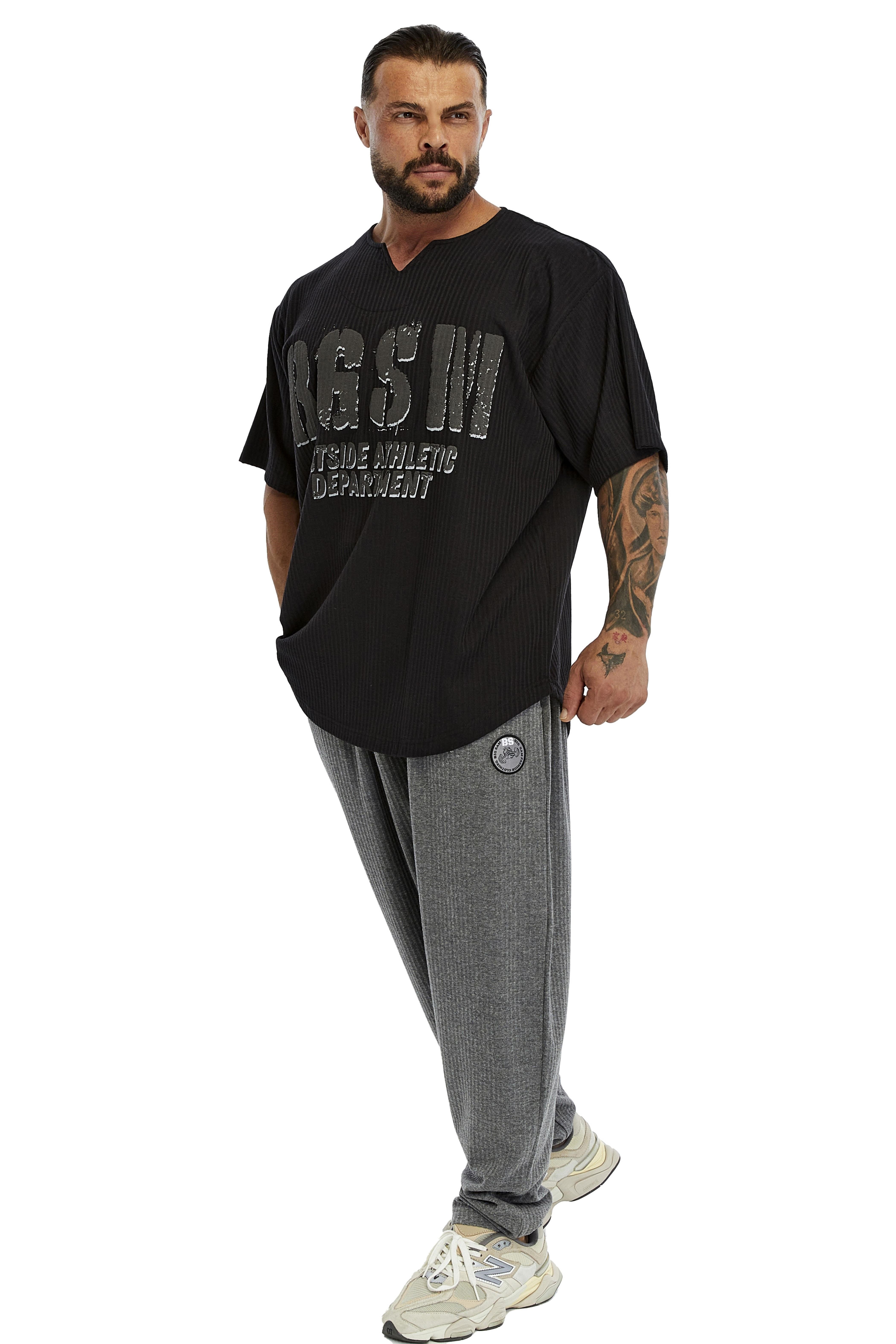 Oversize Dokulu Pamuk T-shirt BGSM 3383