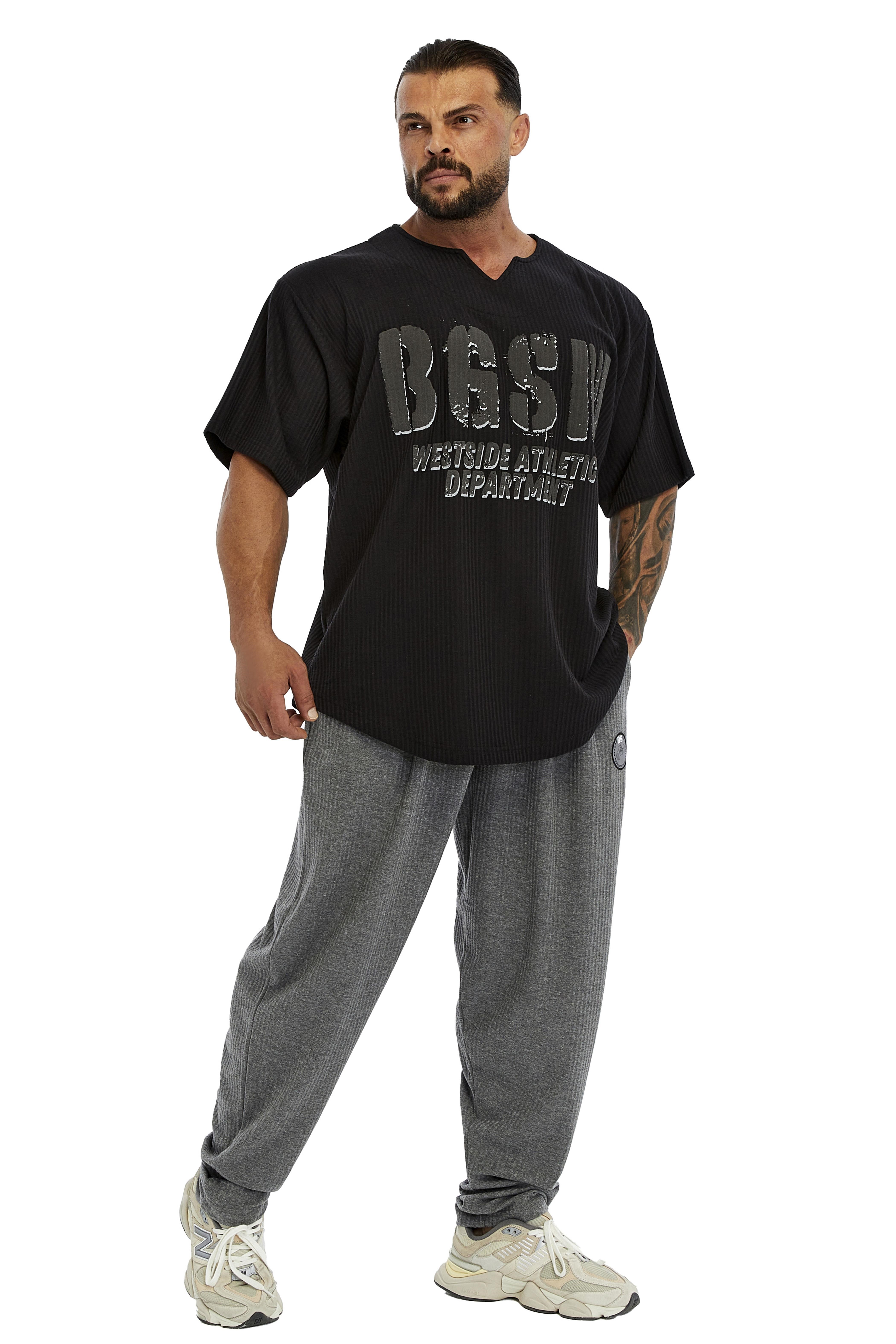 Oversize Dokulu Pamuk T-shirt BGSM 3383
