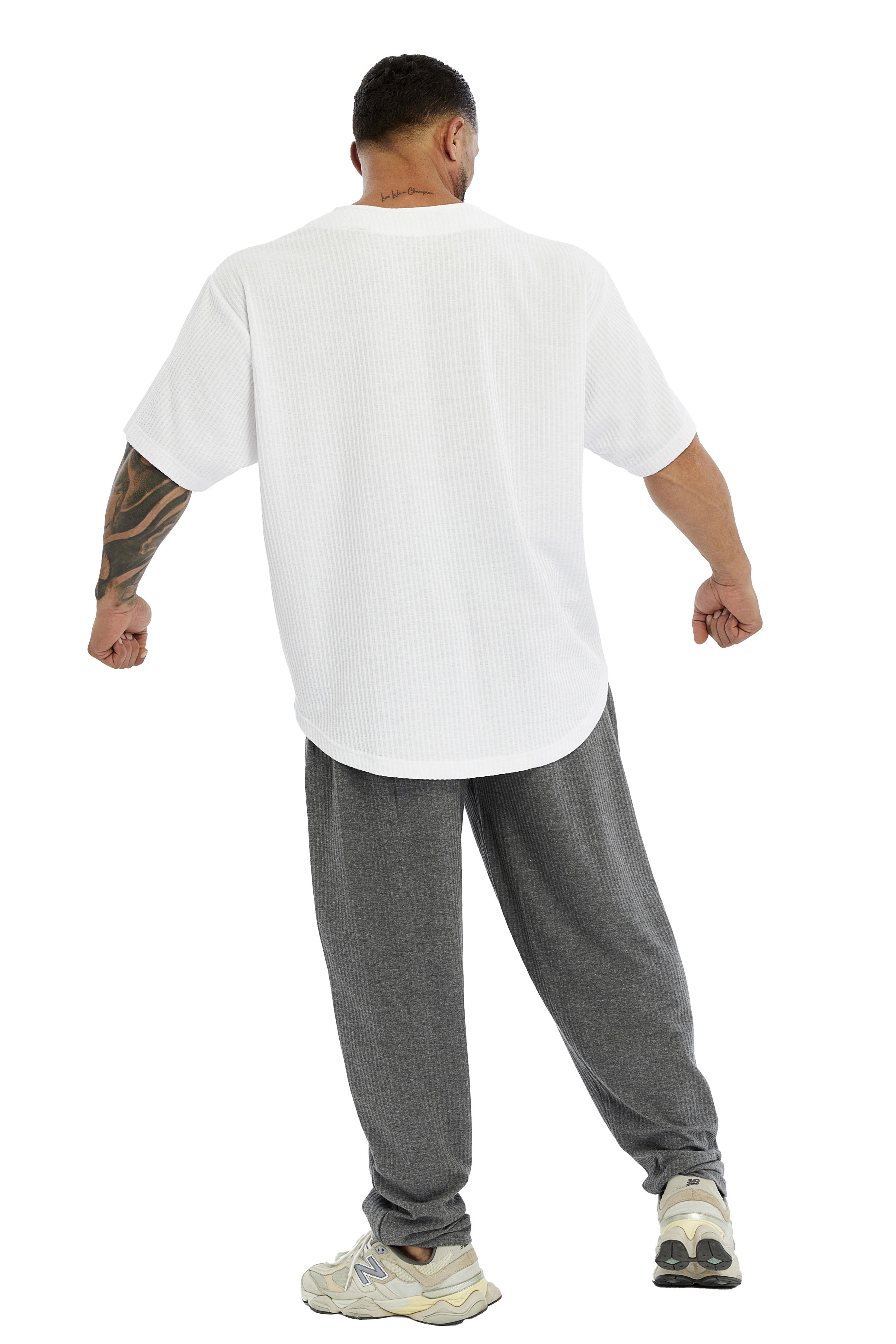 Oversize Dokulu Pamuk T-shirt BGSM 3383