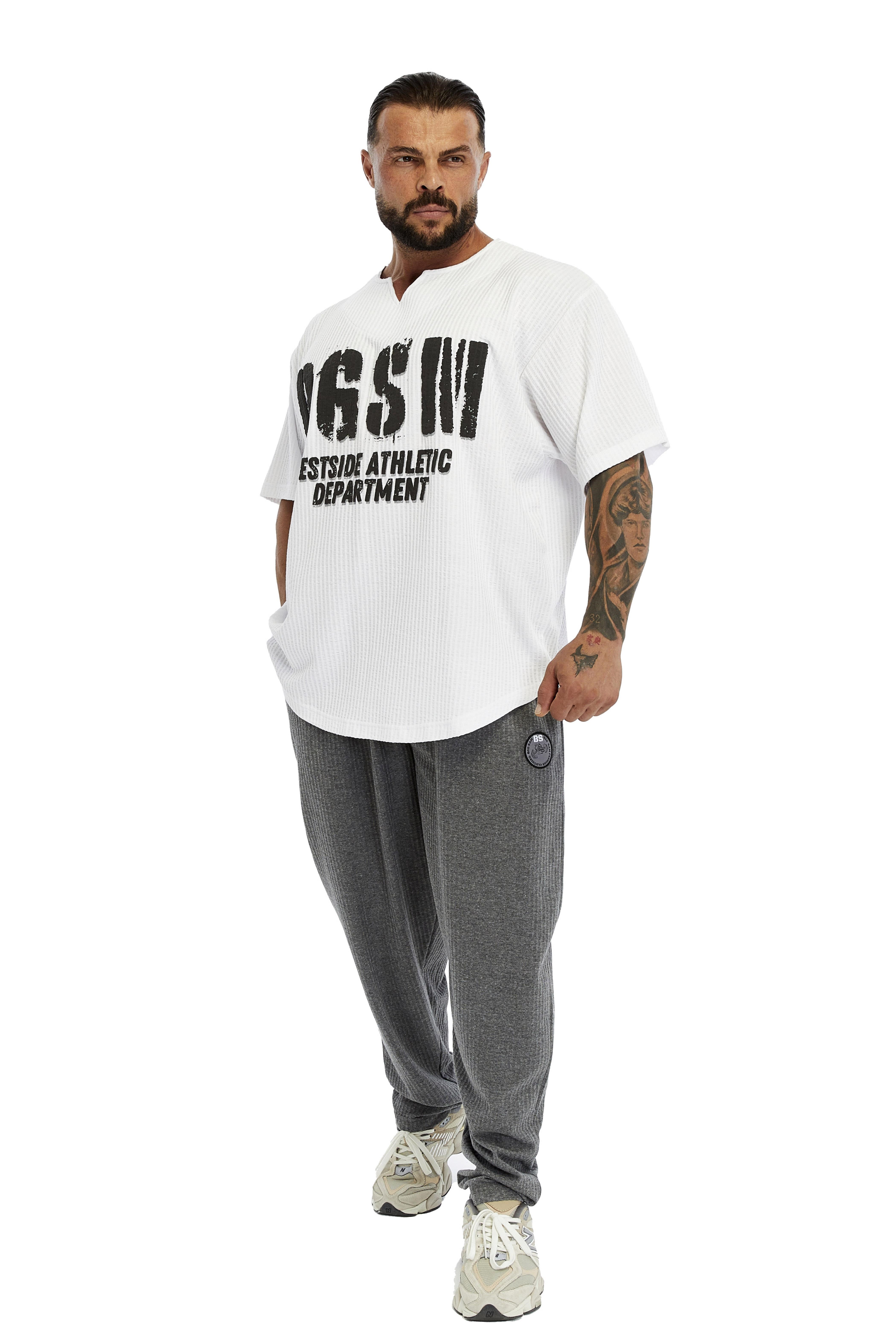 Oversize Dokulu Pamuk T-shirt BGSM 3383