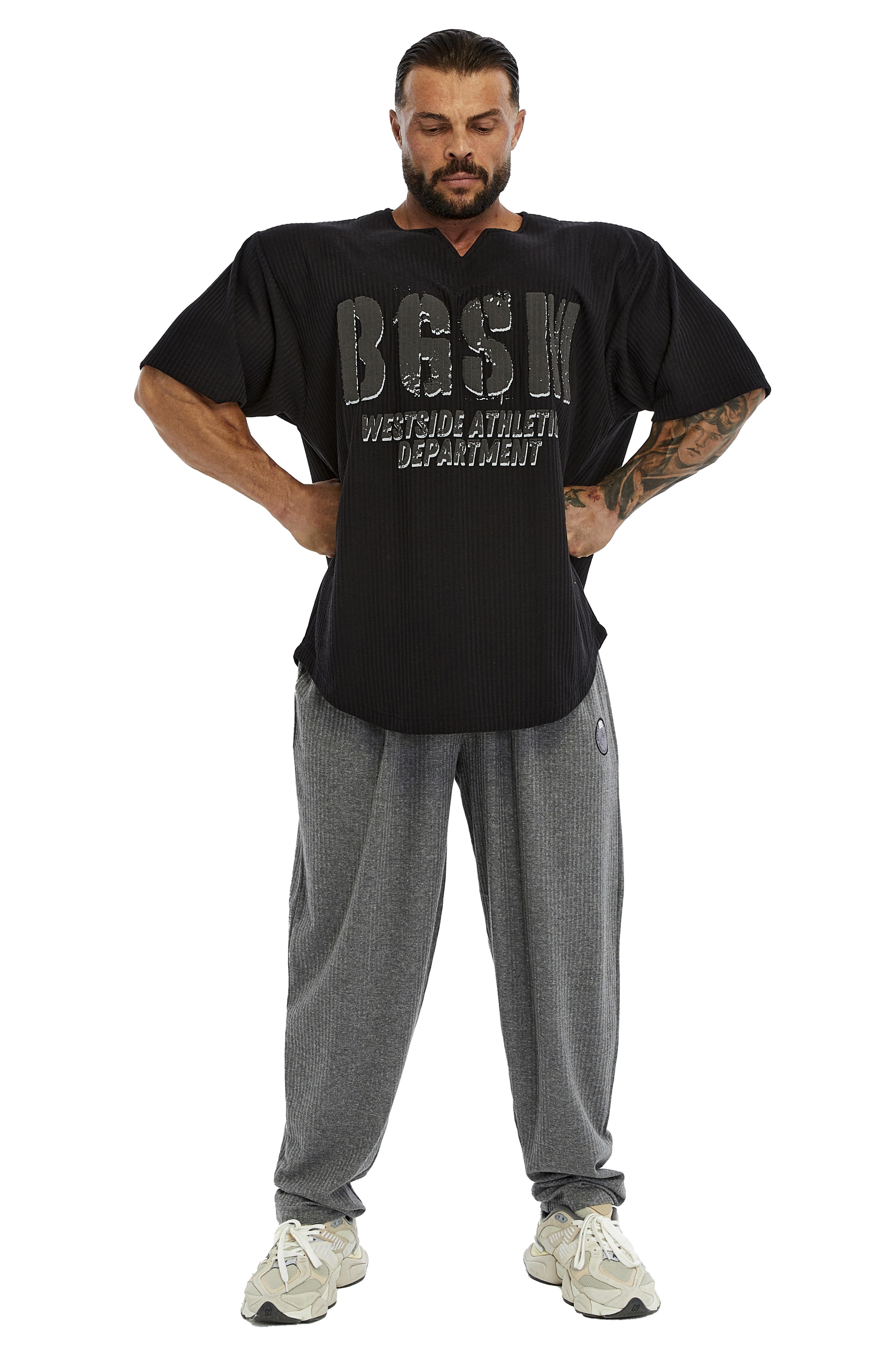 Oversize Dokulu Pamuk T-shirt BGSM 3383
