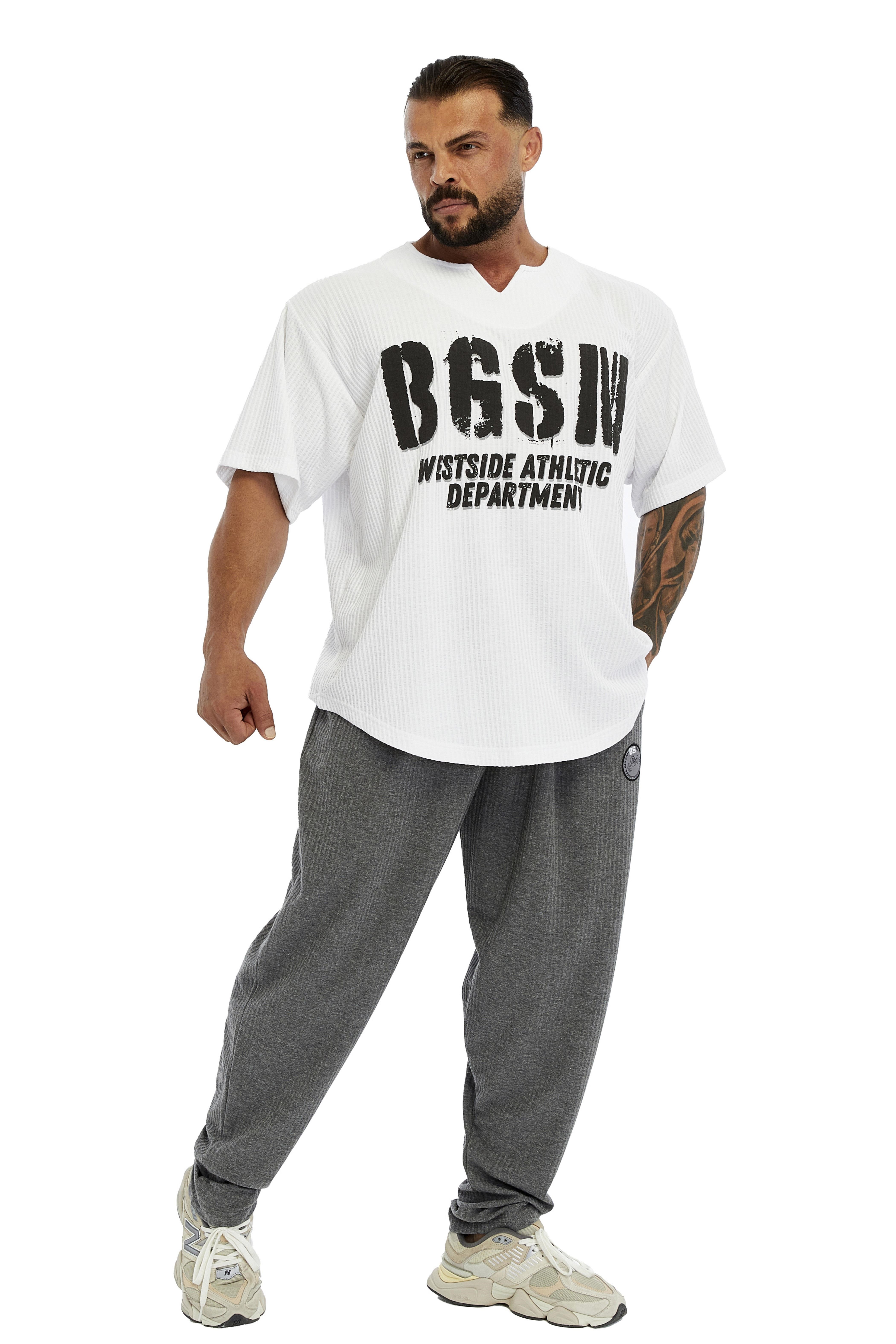 Oversize Dokulu Pamuk T-shirt BGSM 3383