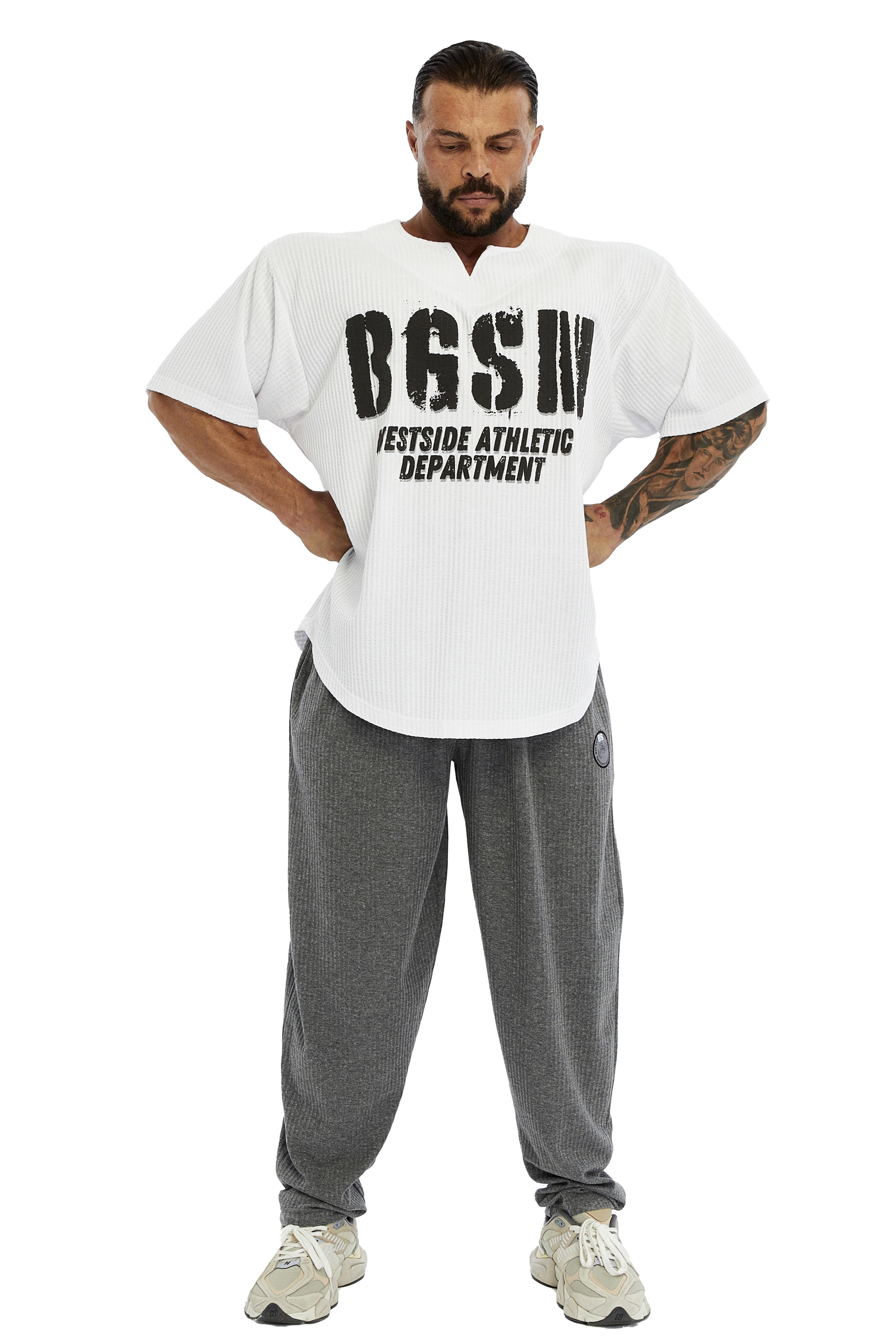 Oversize Dokulu Pamuk T-shirt BGSM 3383