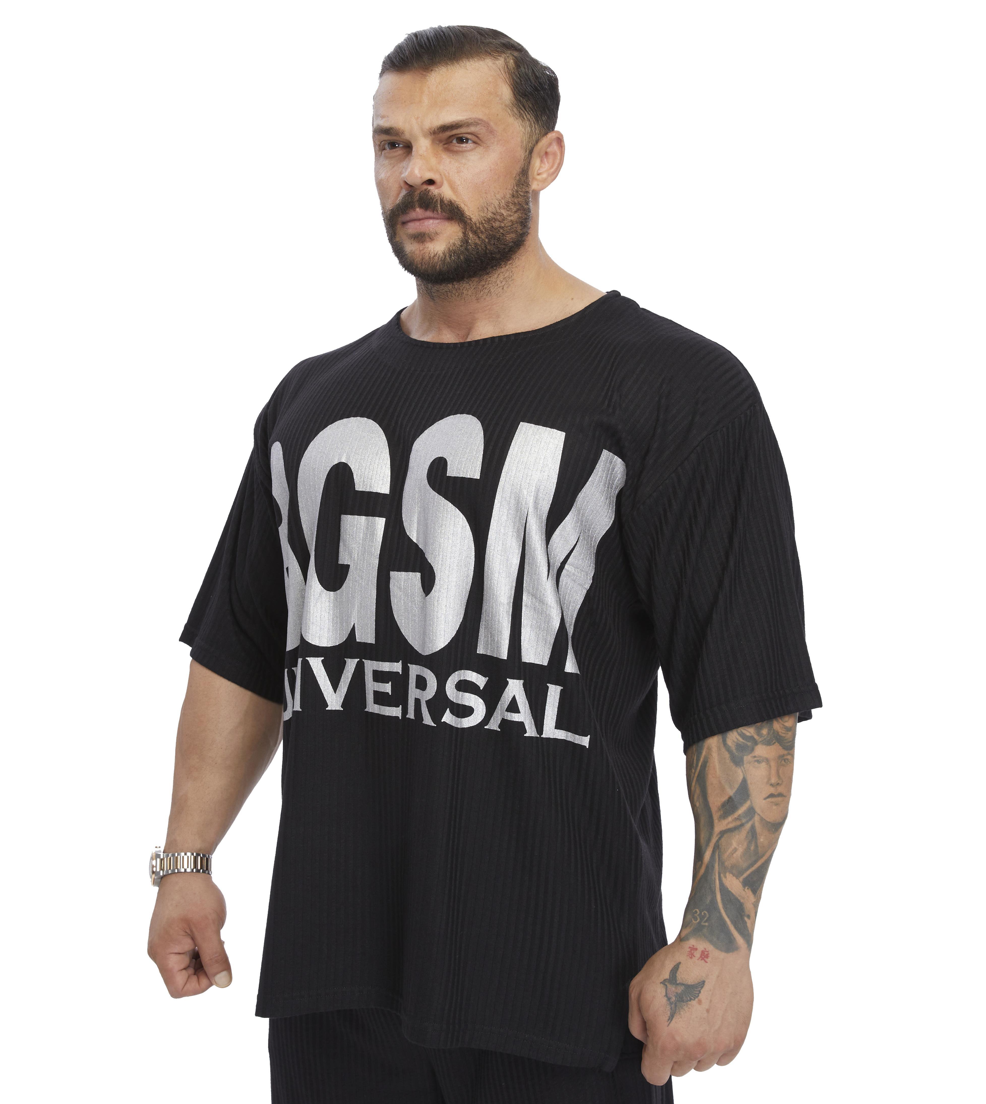 Oversize Erkek Antrenman Günlük T-shirt Siyah Big Sam 3273