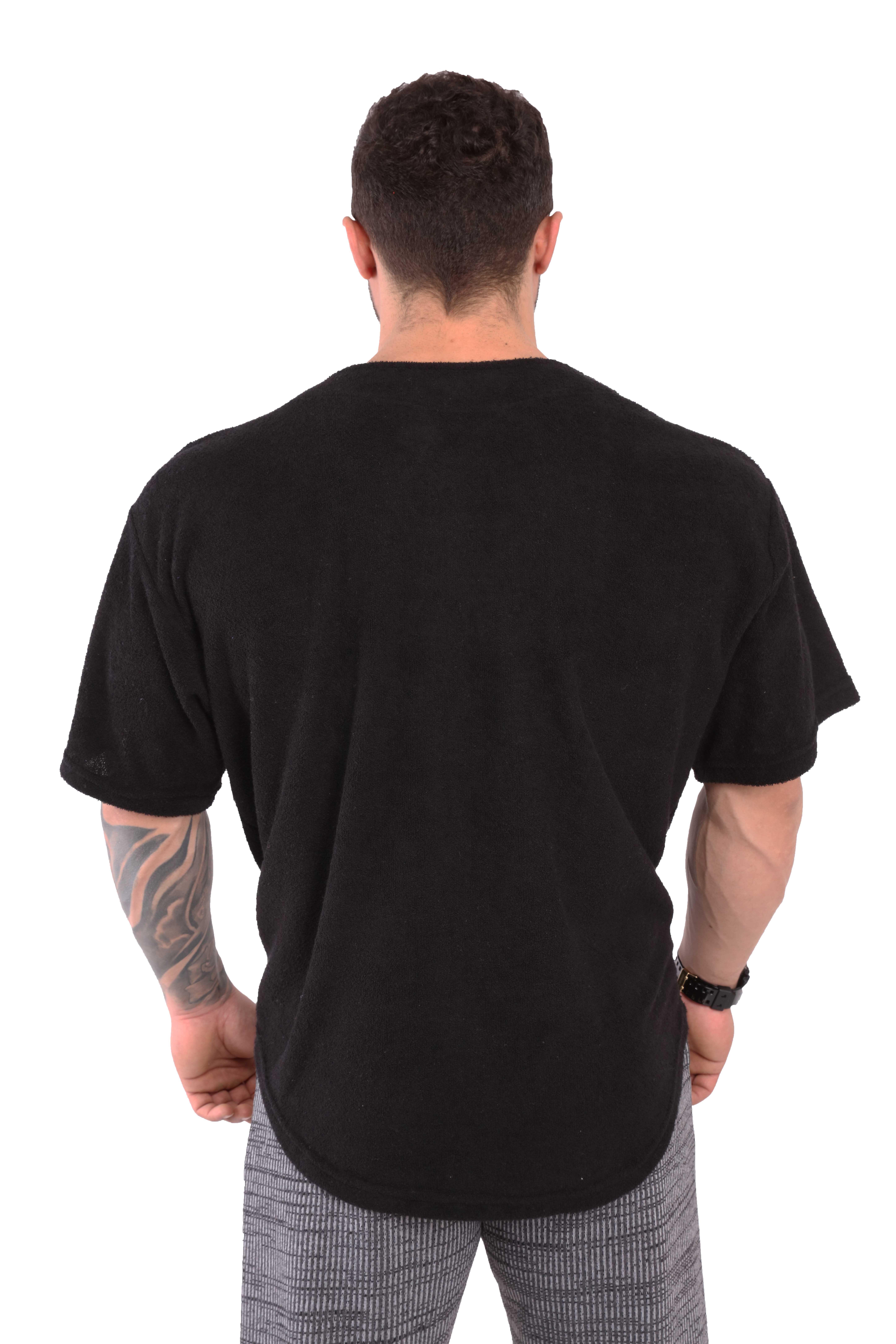 Oversize Erkek T-shirt Havlu Antrenman Üstü Big Sam 3293