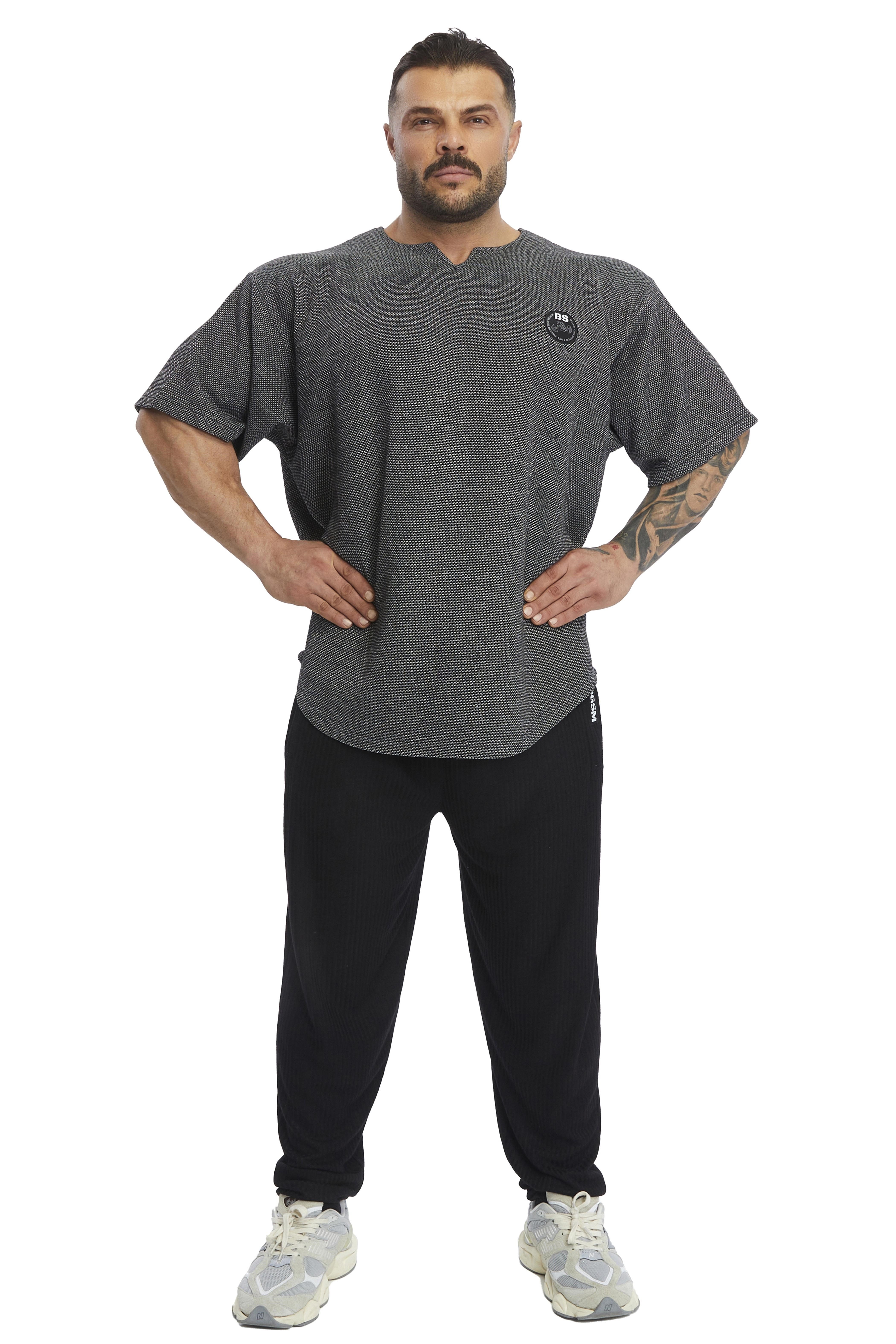 Oversize Erkek Tişört, Kalın Kumaş Pamuklu Antrenman Tişörtü BGSM 3373
