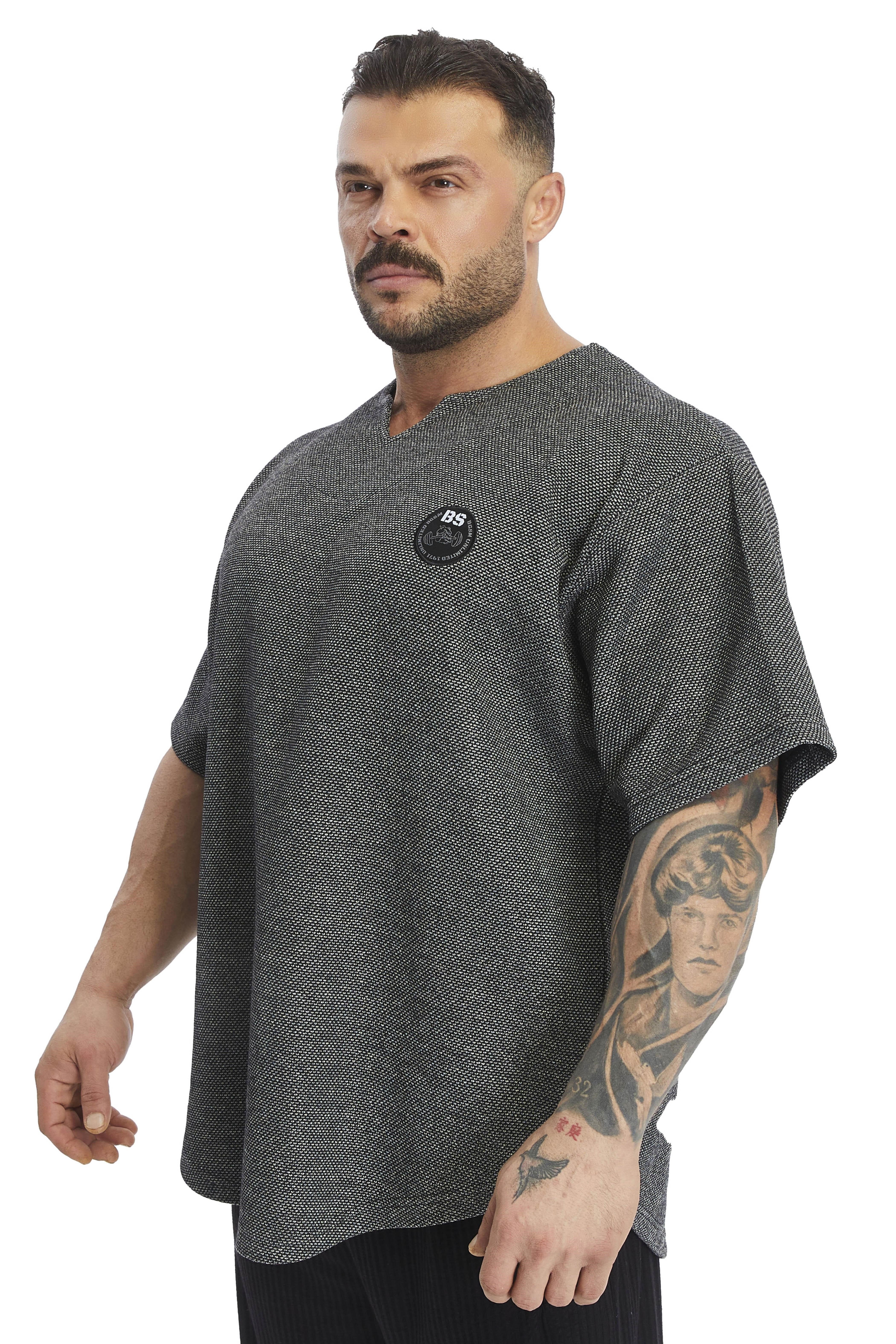 Oversize Erkek Tişört, Kalın Kumaş Pamuklu Antrenman Tişörtü BGSM 3373