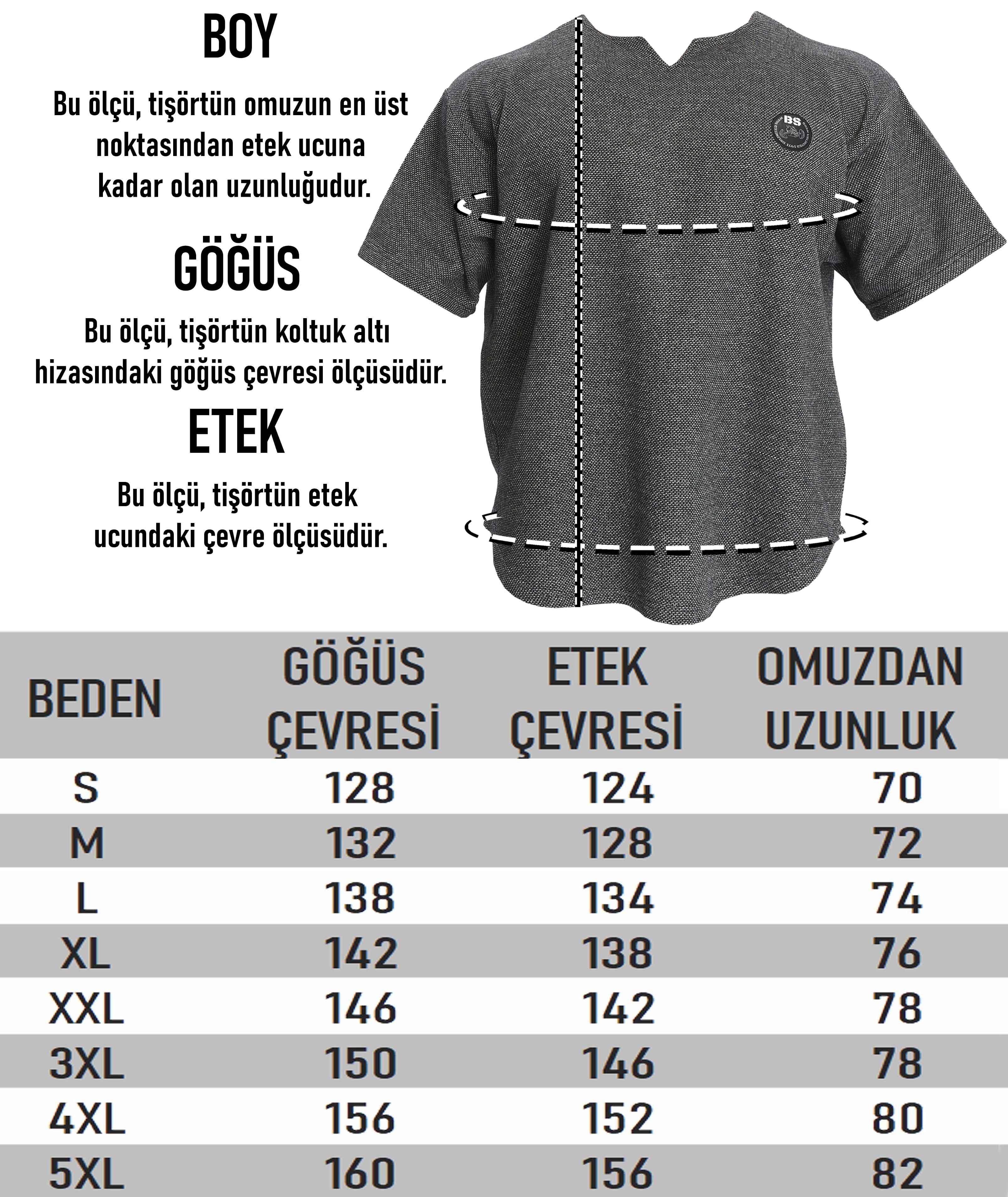 Oversize Erkek Tişört, Kalın Kumaş Pamuklu Antrenman Tişörtü BGSM 3373