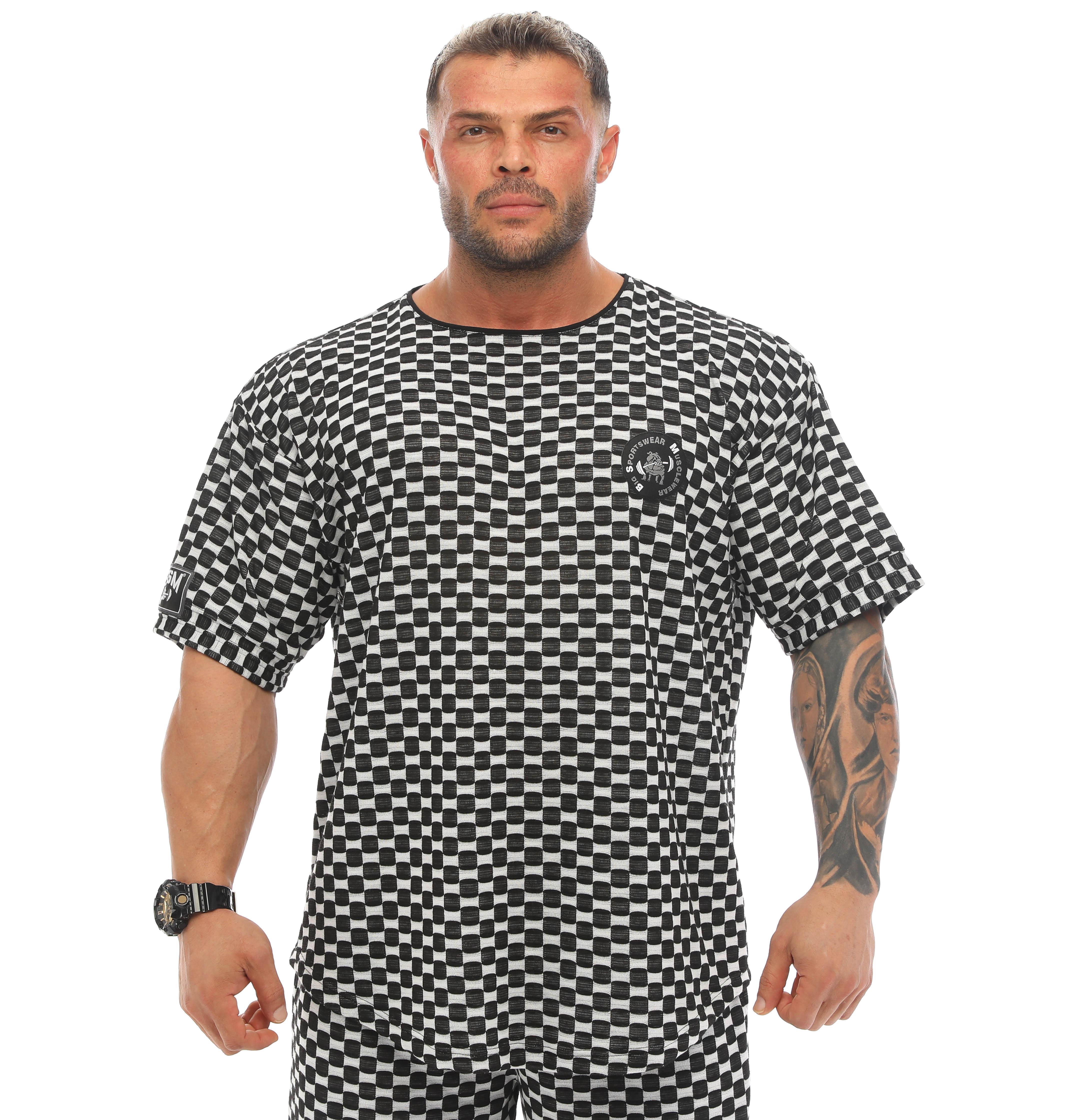 Oversize Gym T-shirt Plaid Rag Top BGSM 3331