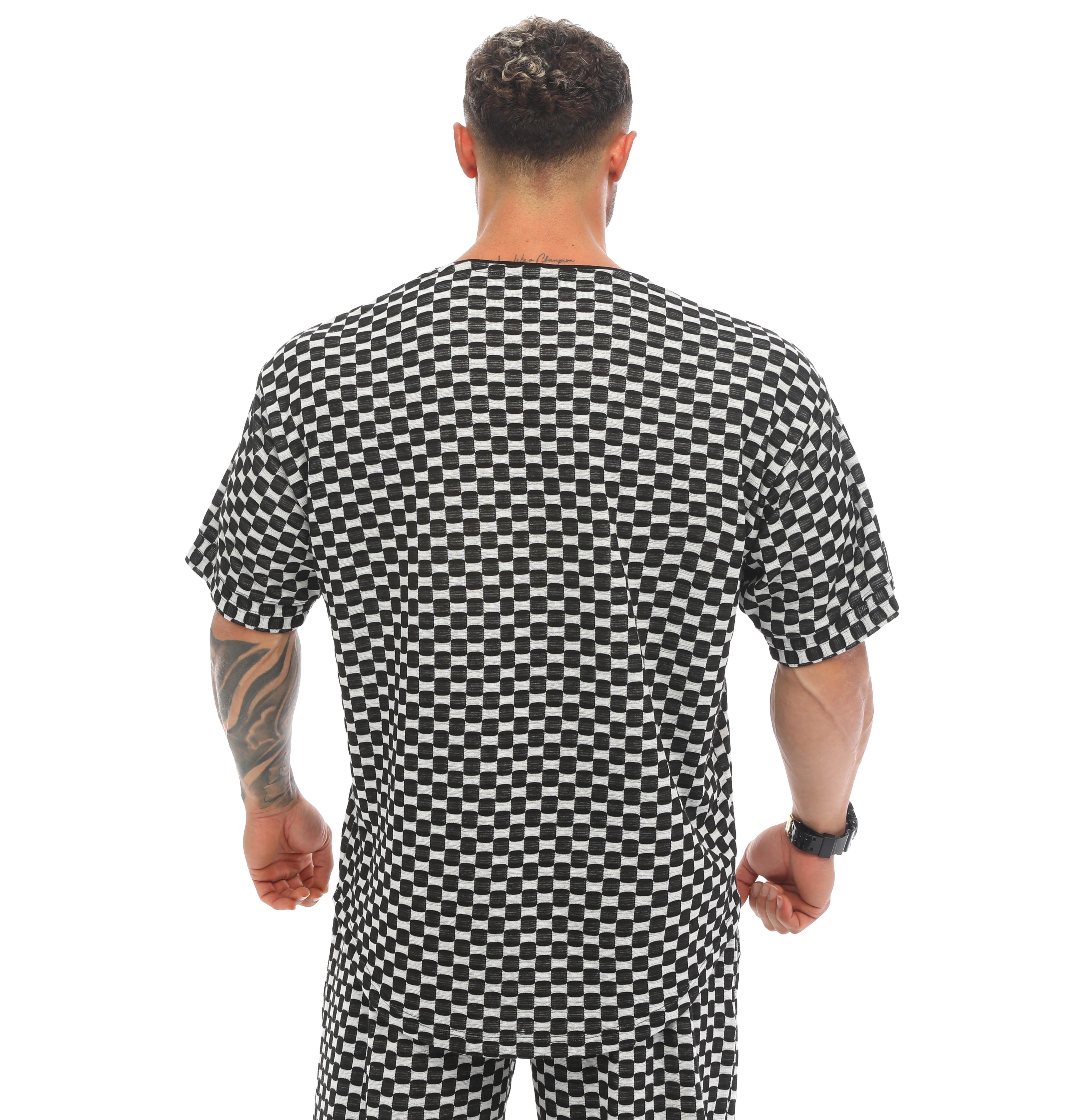 Oversize Gym T-shirt Plaid Rag Top BGSM 3331