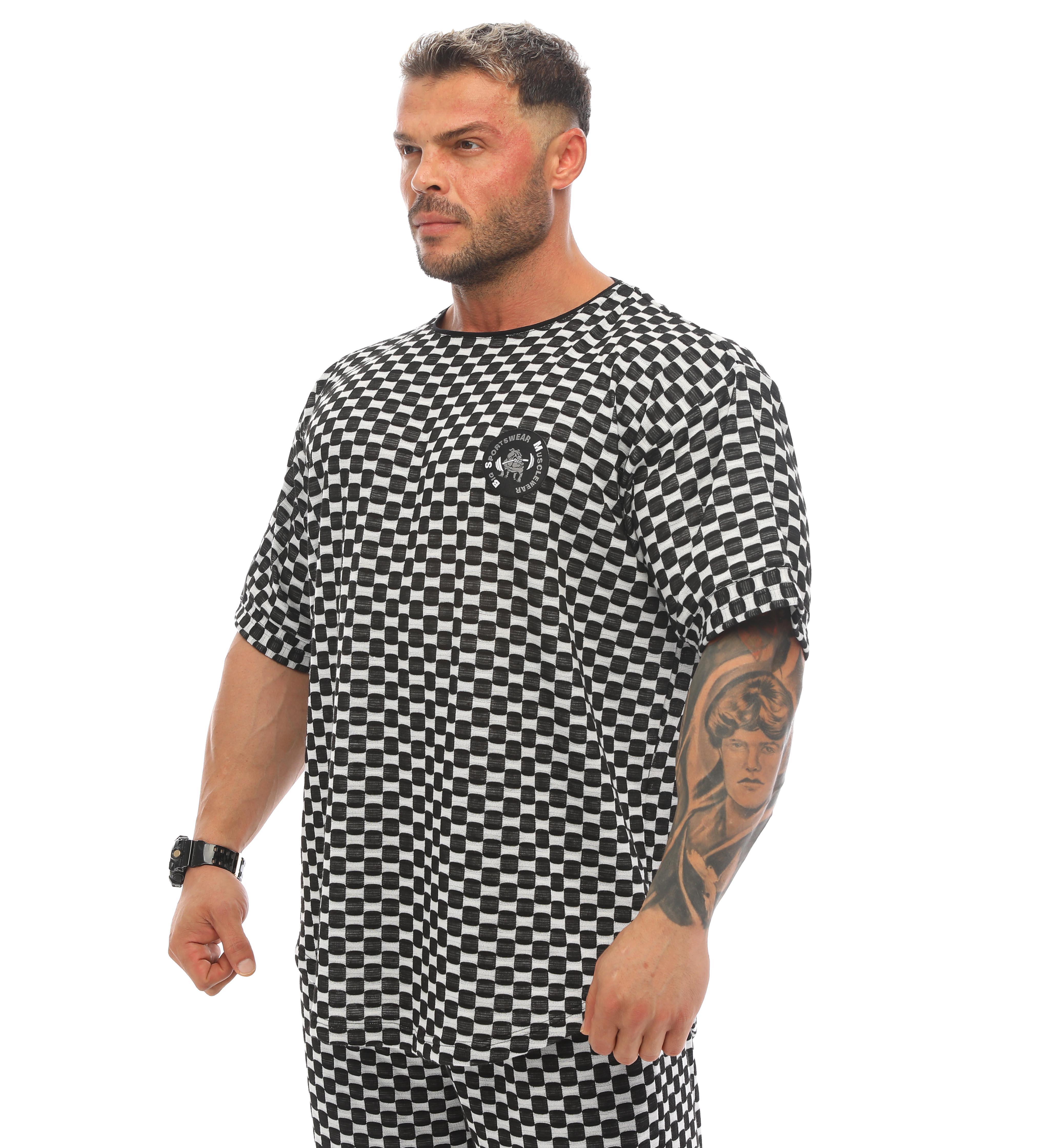 Oversize Gym T-shirt Plaid Rag Top BGSM 3331