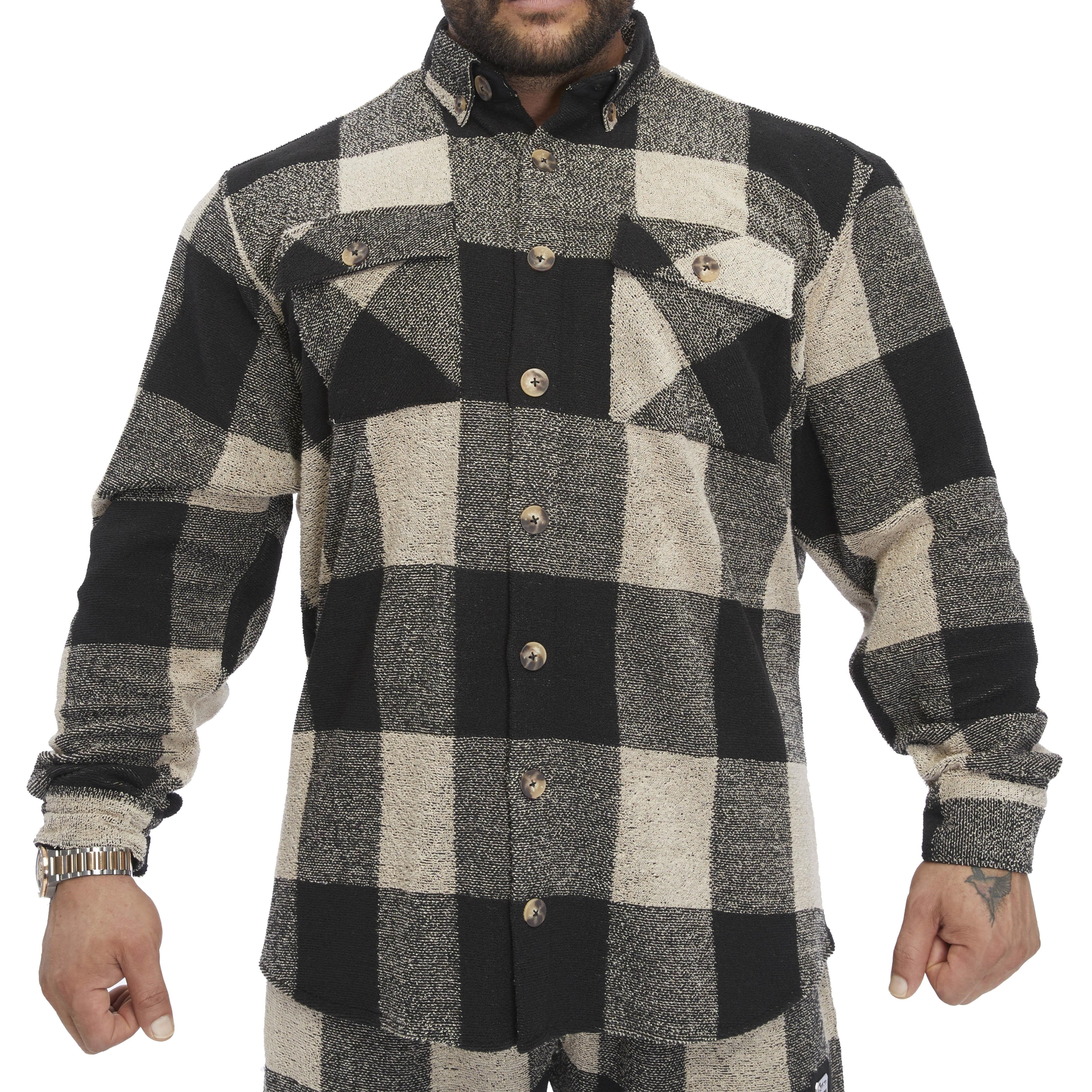 Oversize Havlu Kışık Oduncu Gömlek BGSM 5058