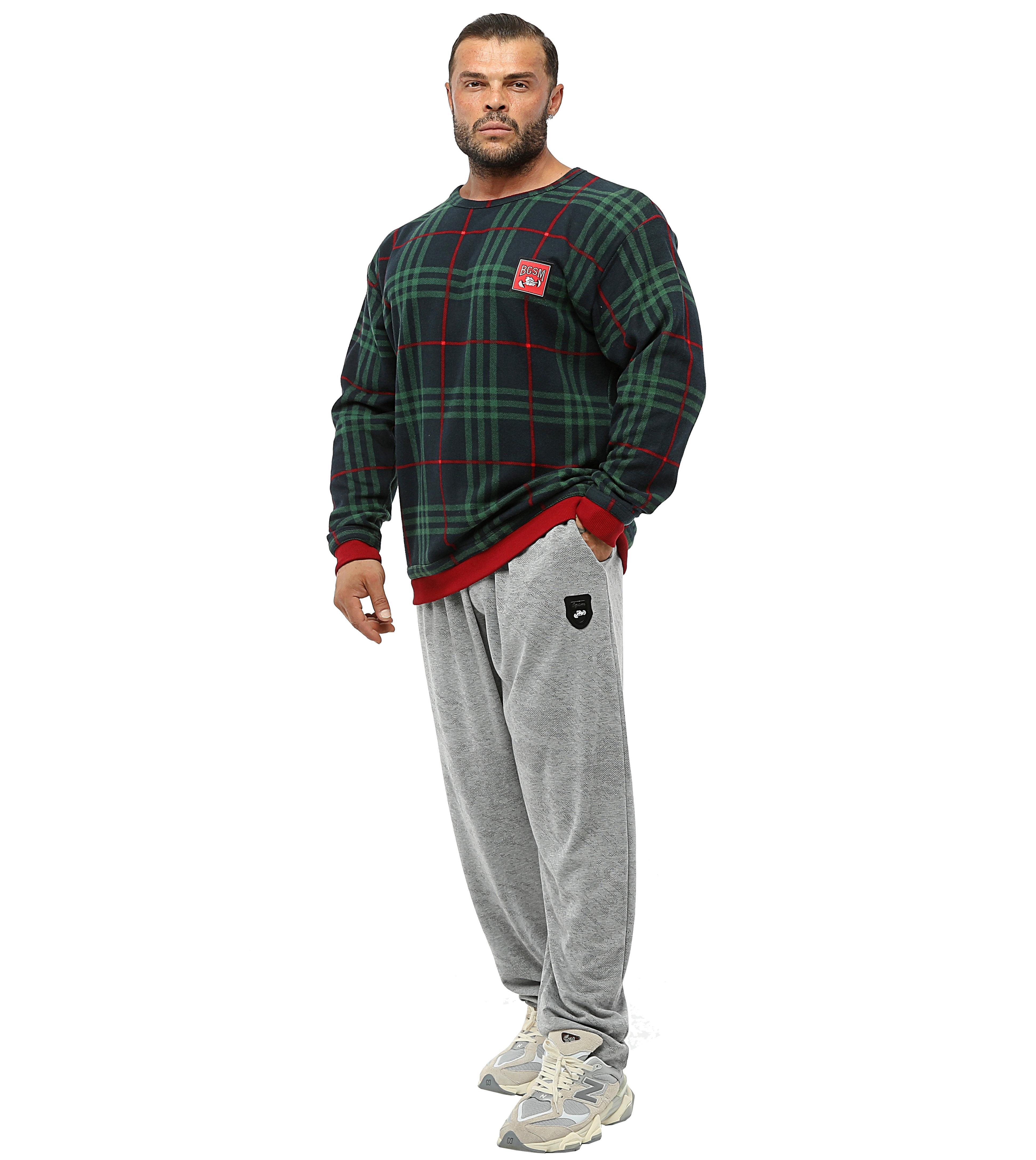 Oversize Kışlık Oduncu Sweatshirt Big Sam 4706