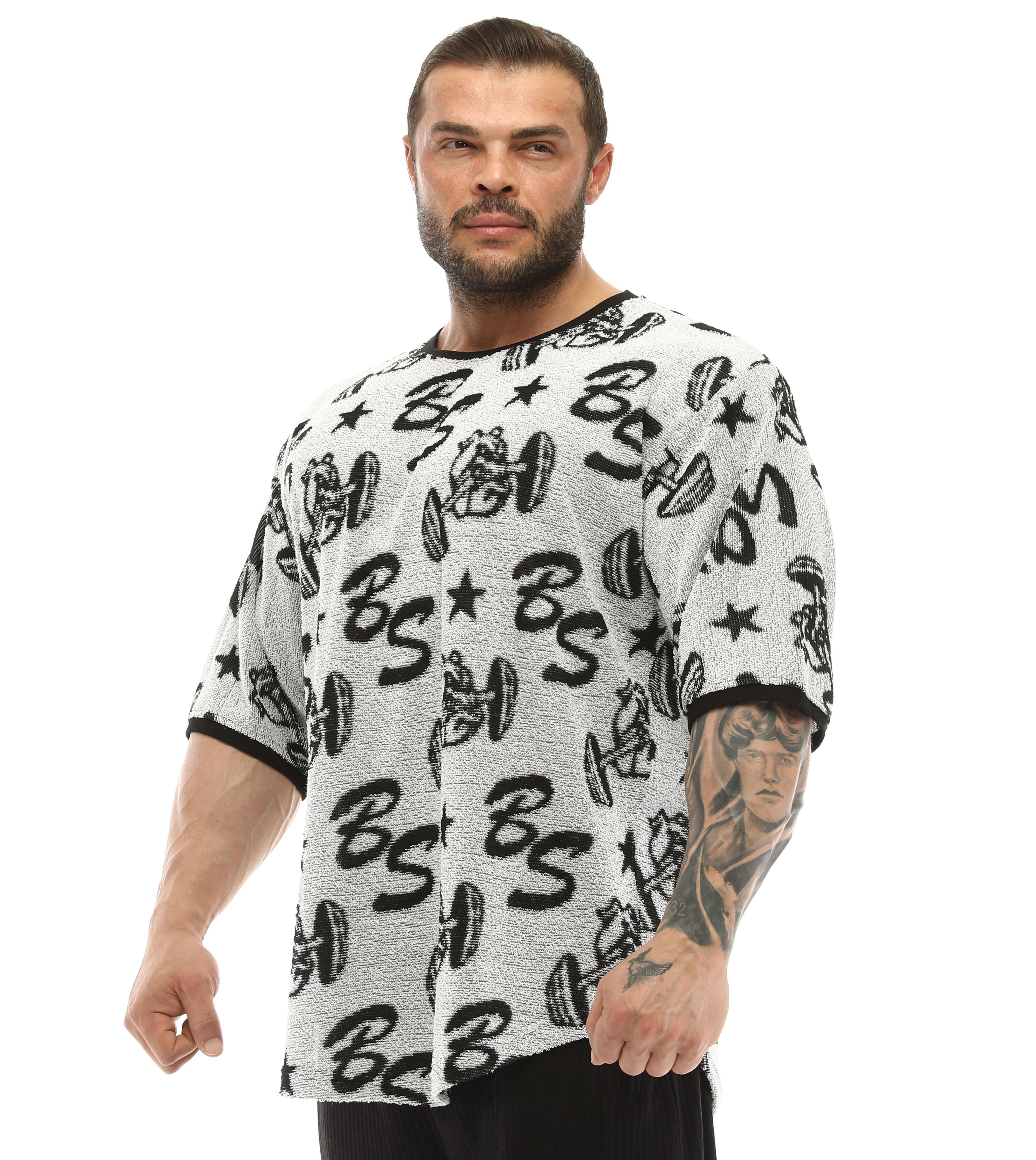 Oversize Logolu Havlu Spor T-shirt BGSM 3317