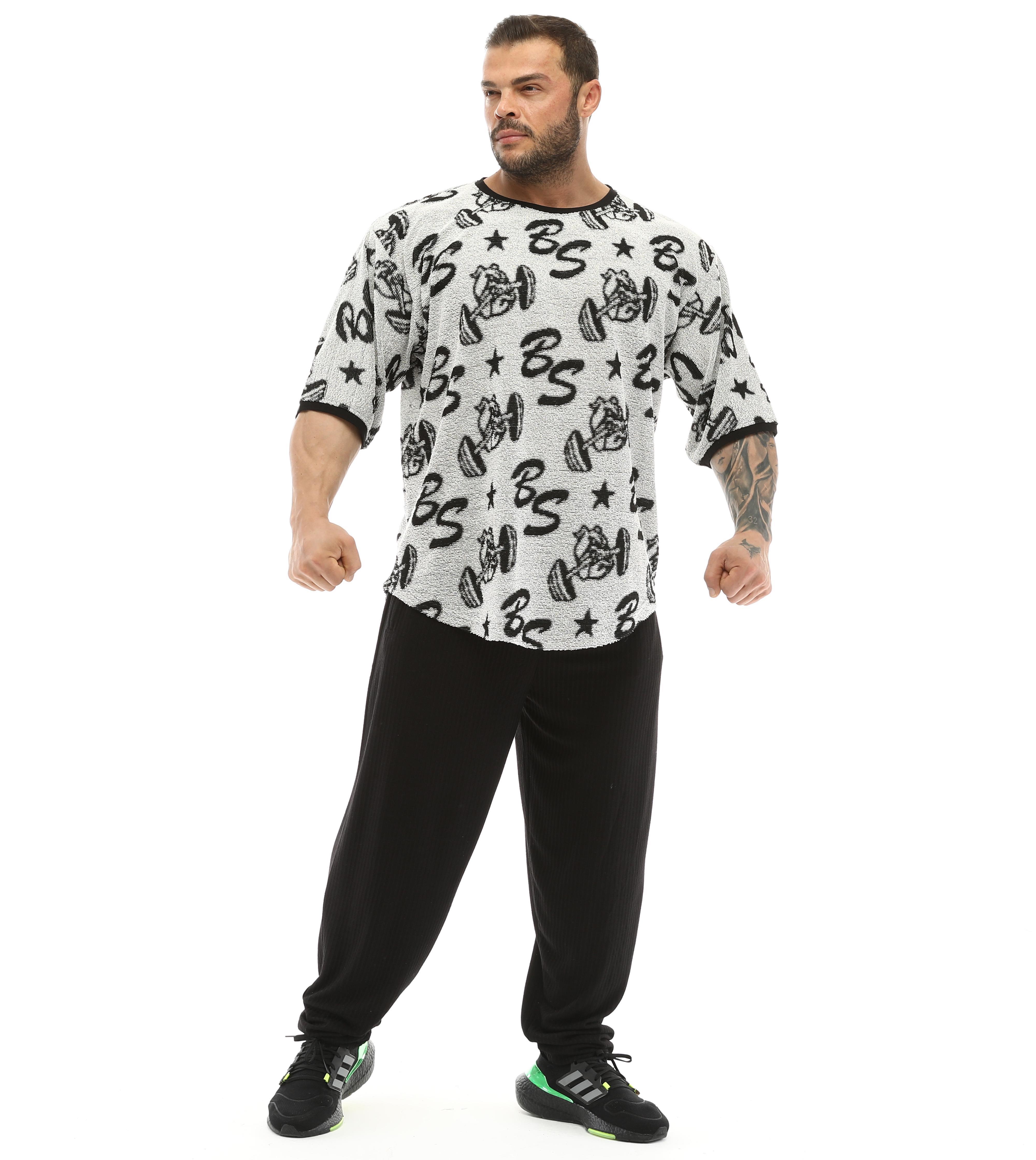 Oversize Logolu Havlu Spor T-shirt BGSM 3317
