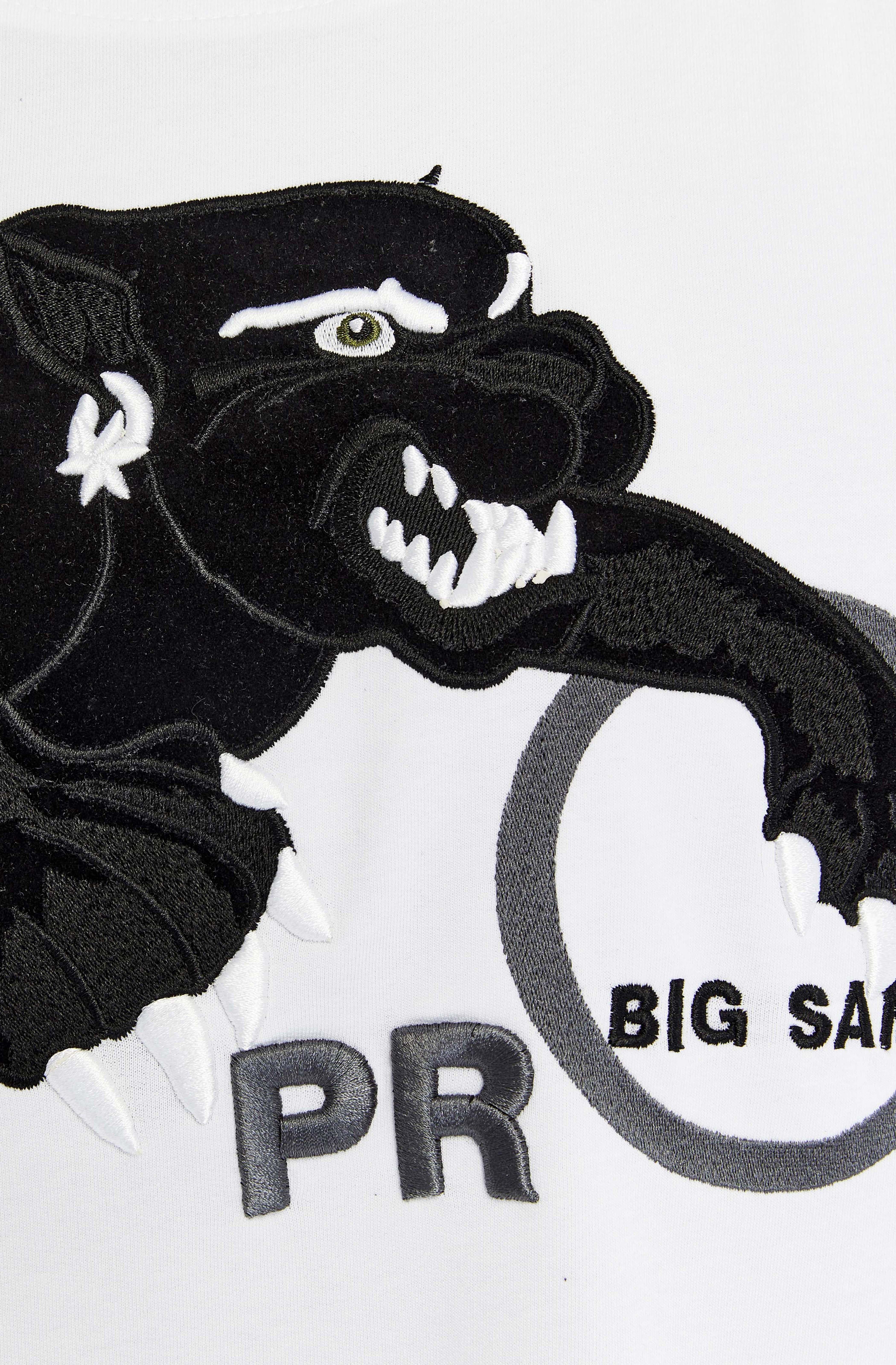 Oversize, Nakışlı Pamuk T-shirt Gym Rag Top Big Sam 3380