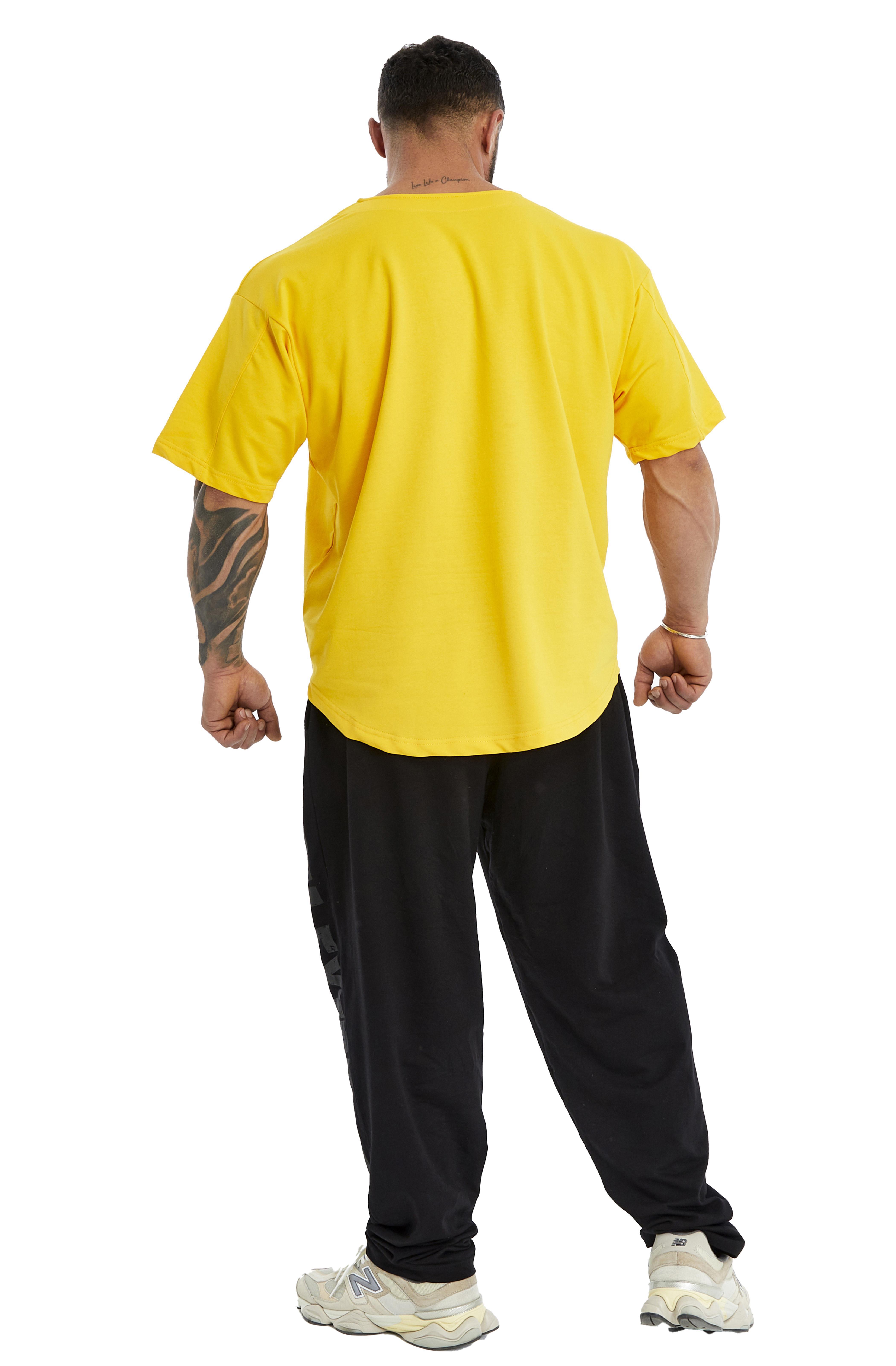 Oversize, Nakışlı Pamuk T-shirt Gym Rag Top Big Sam 3380