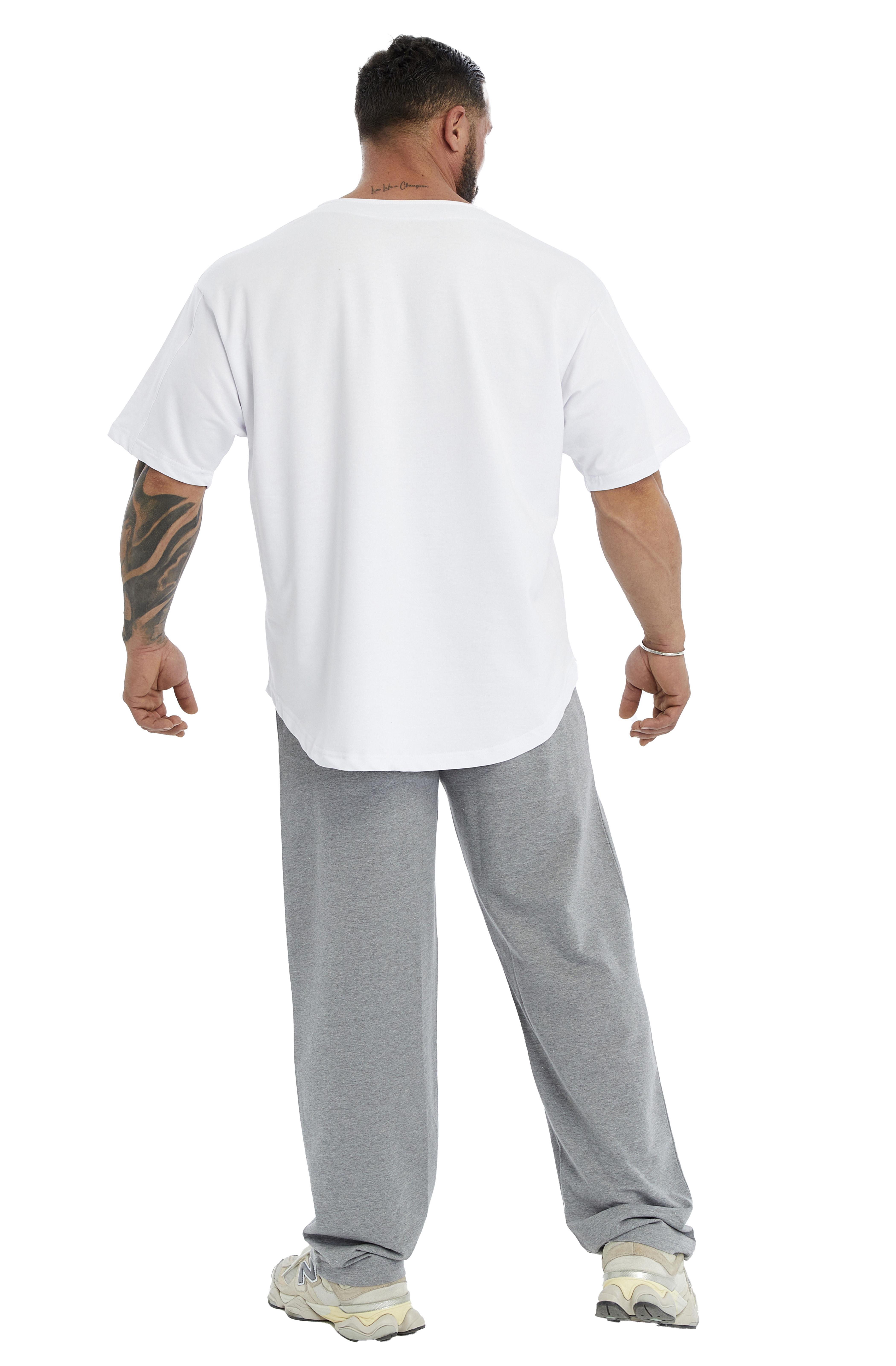 Oversize, Nakışlı Pamuk T-shirt Gym Rag Top Big Sam 3380