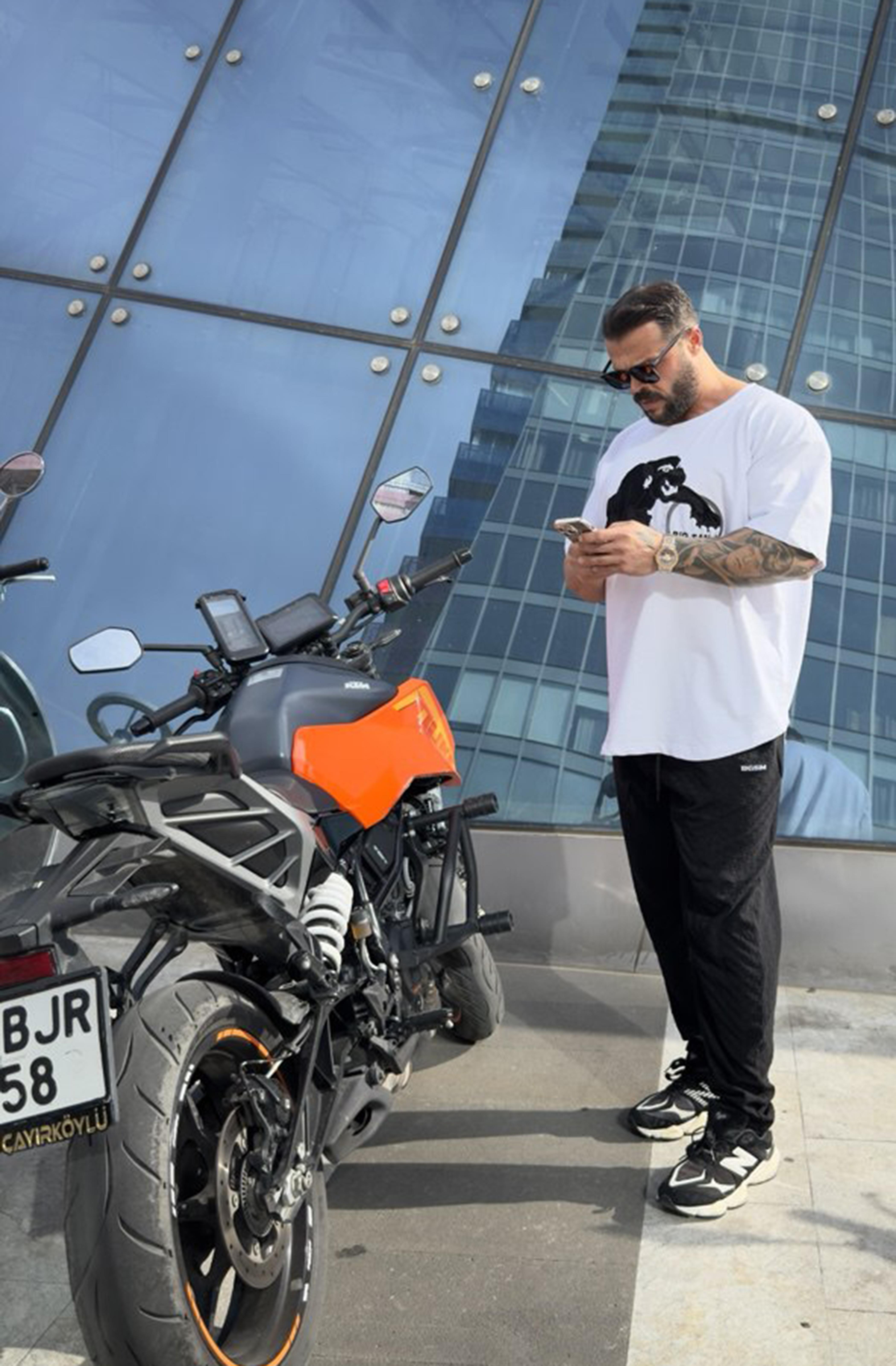 Oversize, Nakışlı Pamuk T-shirt Gym Rag Top Big Sam 3380
