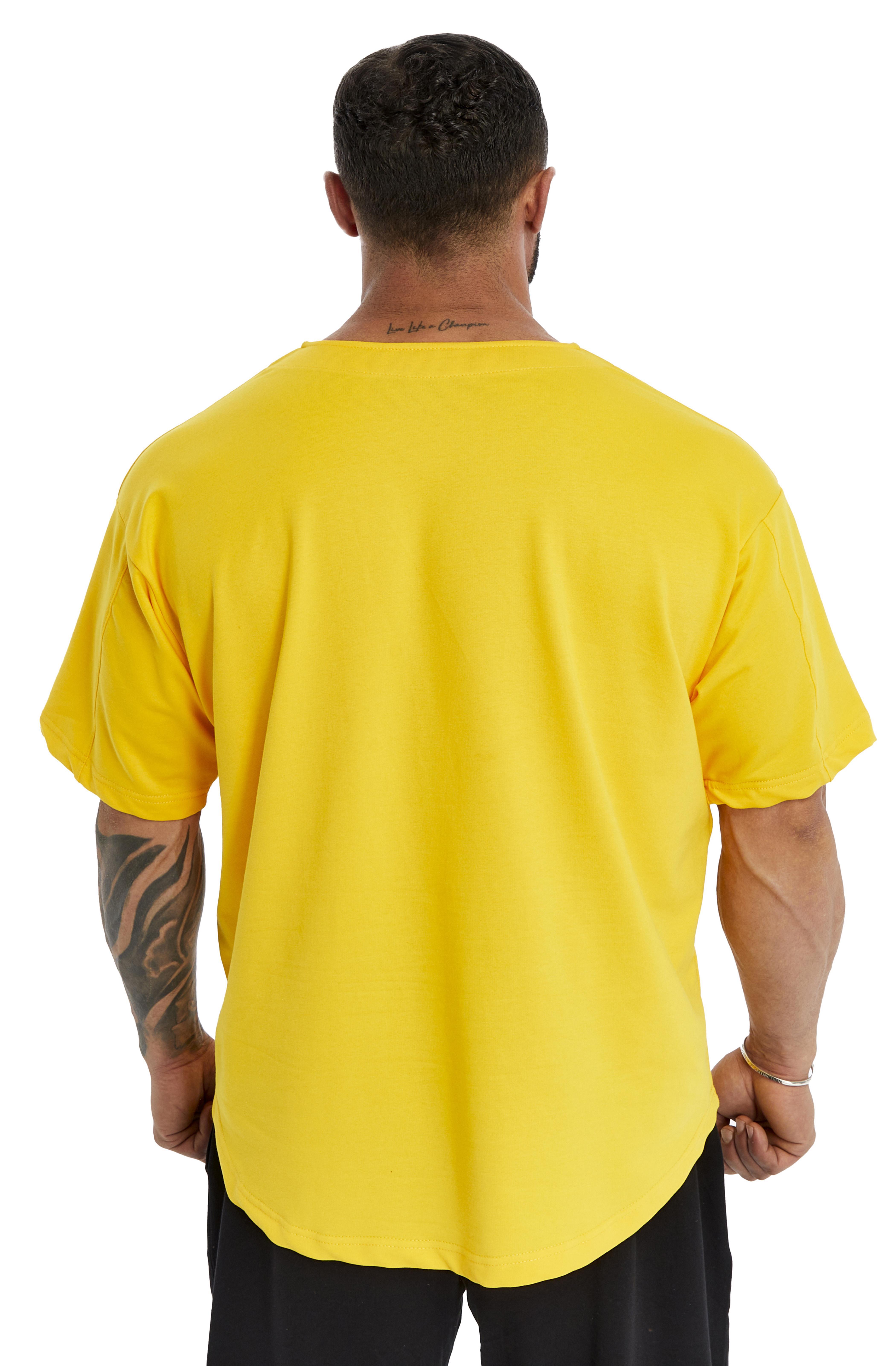 Oversize, Nakışlı Pamuk T-shirt Gym Rag Top Big Sam 3380