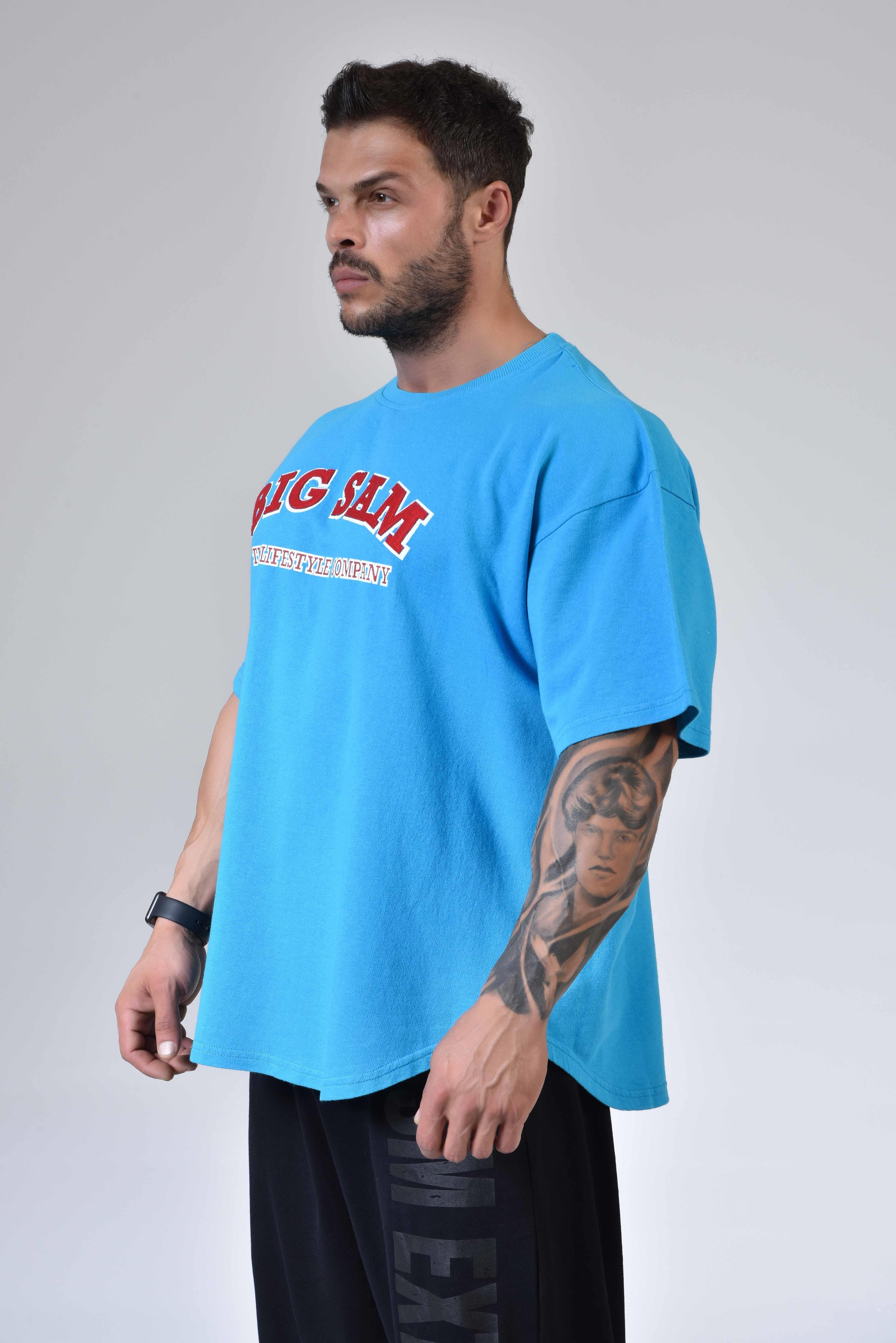 Oversize Pamuk Spor T-shirt Big Sam 3109