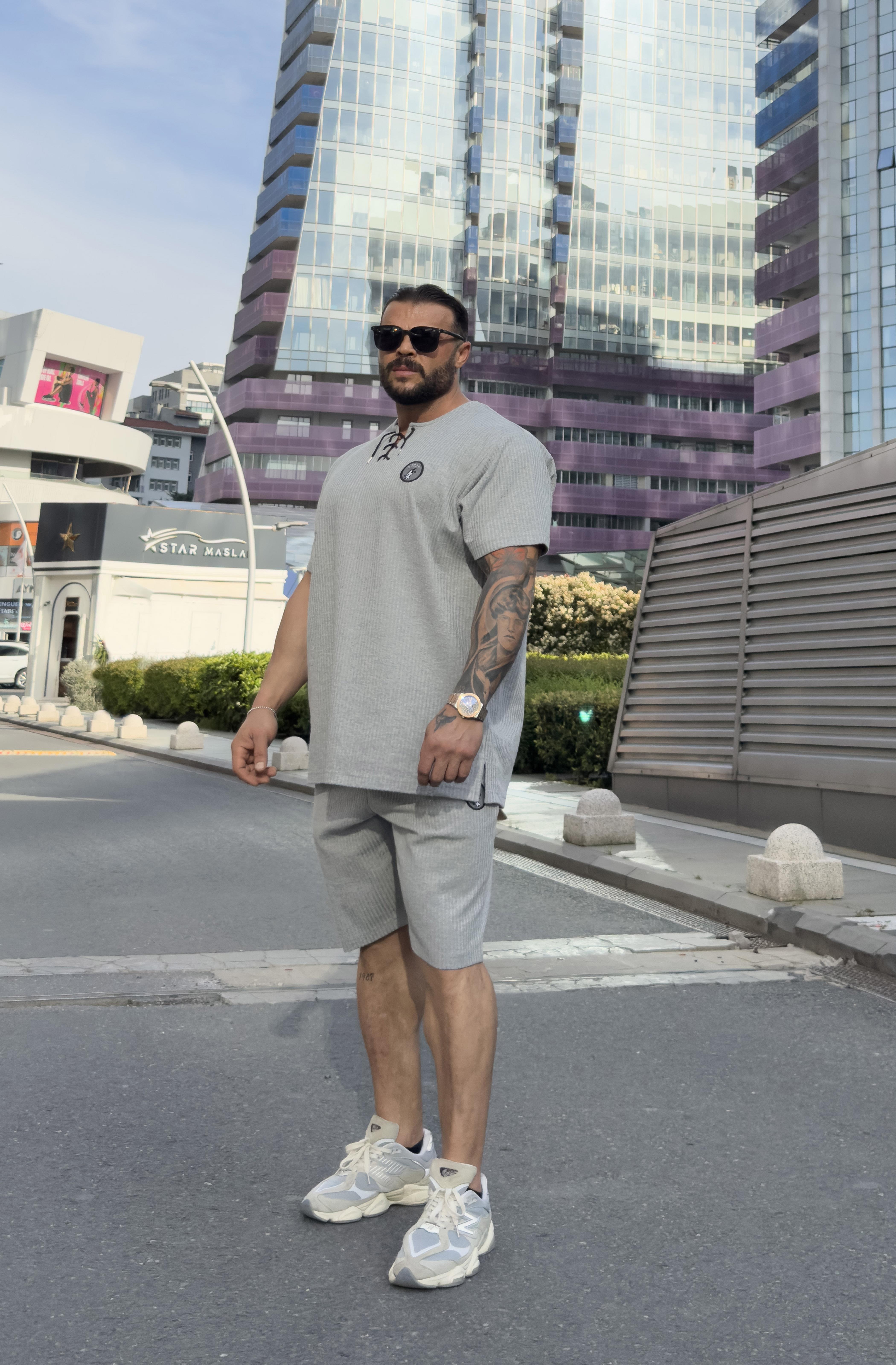 Oversize Pamuk T-shirt Bağcıklı Rag Top Stilya 3372