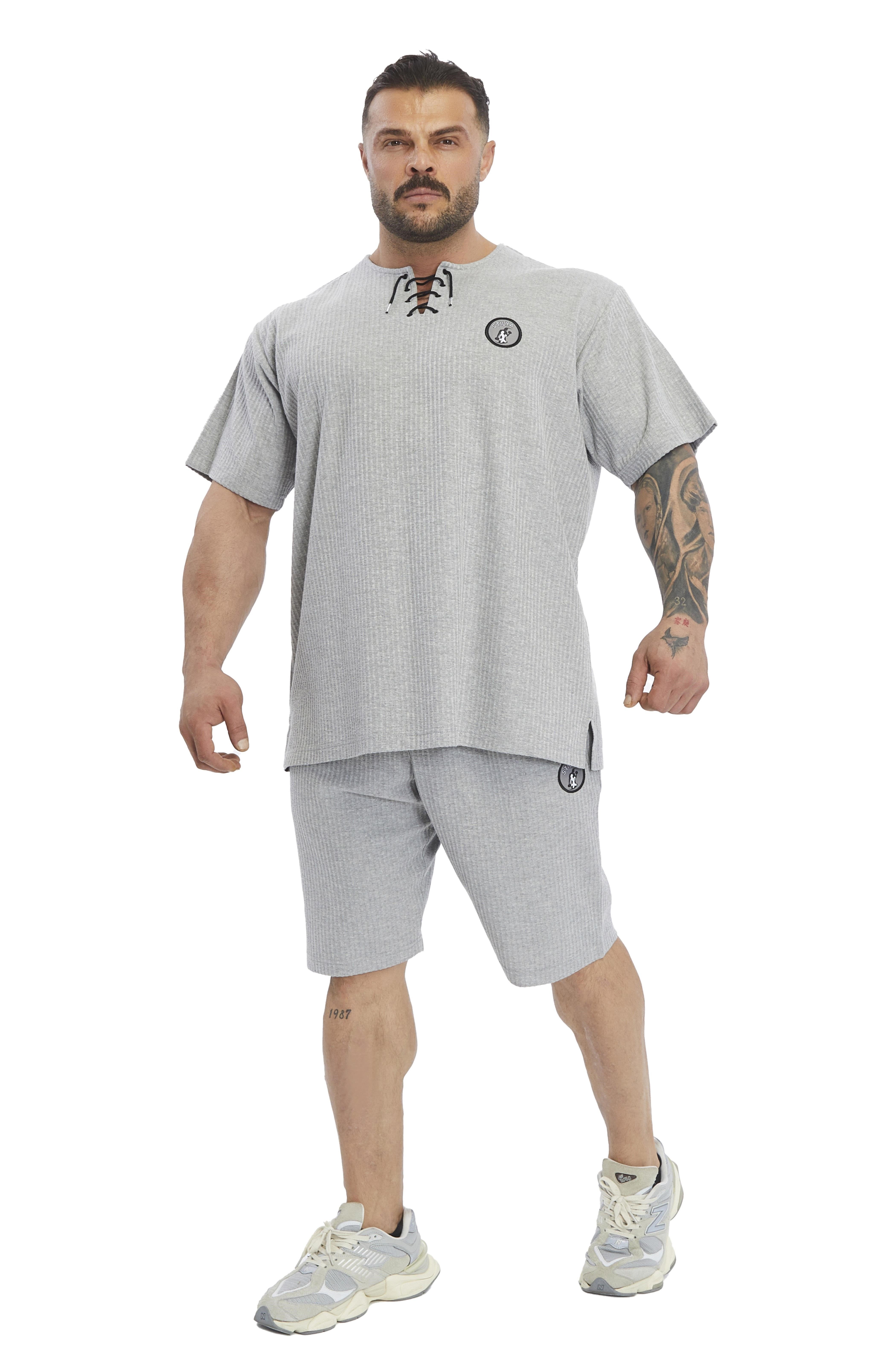Oversize Pamuk T-shirt Bağcıklı Rag Top Stilya 3372